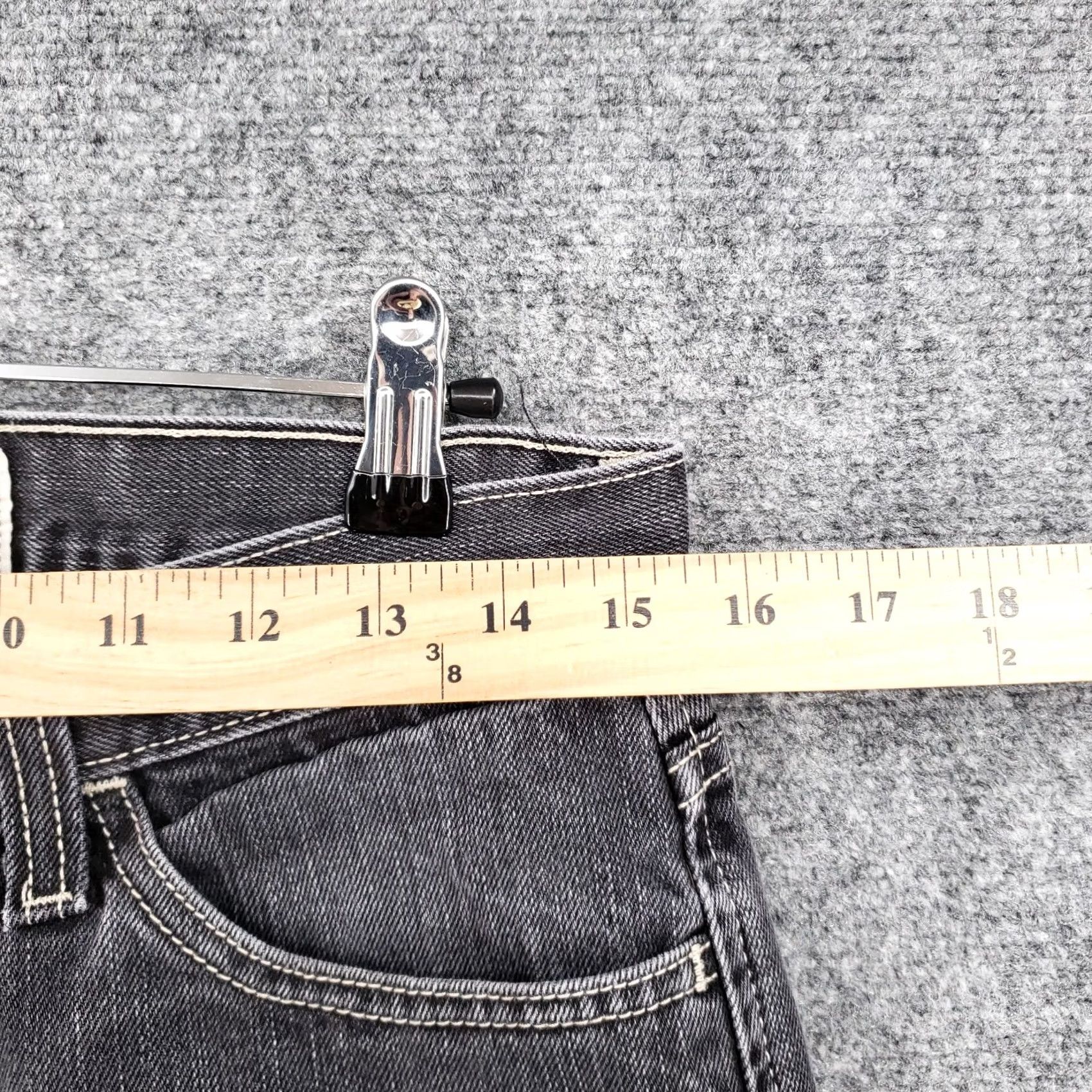 Levi's Levi's Jeans Mens Skinny Tapered Dark Wash Gray Denim 506 32x30 Size US 32 / EU 48 - 7 Thumbnail