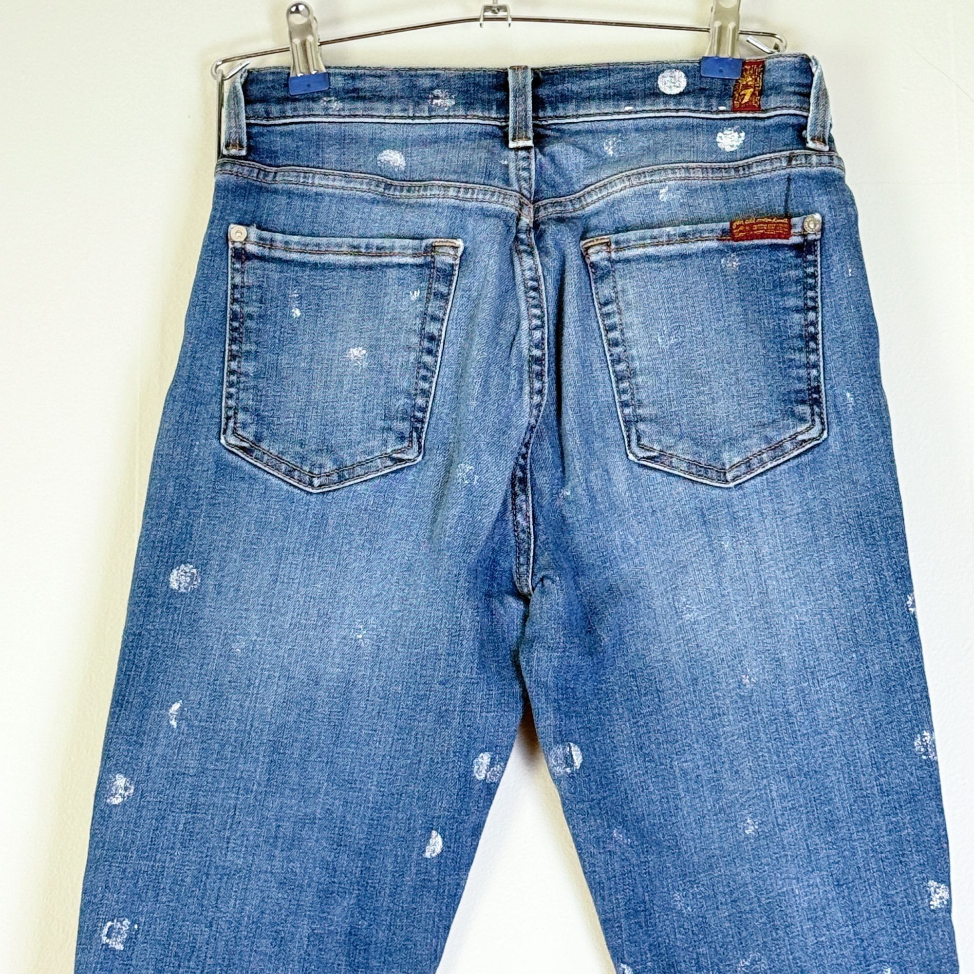 7 For All Mankind 7 for all Mankind The High Waist Ankle Skinny Jean Polka Dot Size 28" / US 6 / IT 42 - 4 Thumbnail