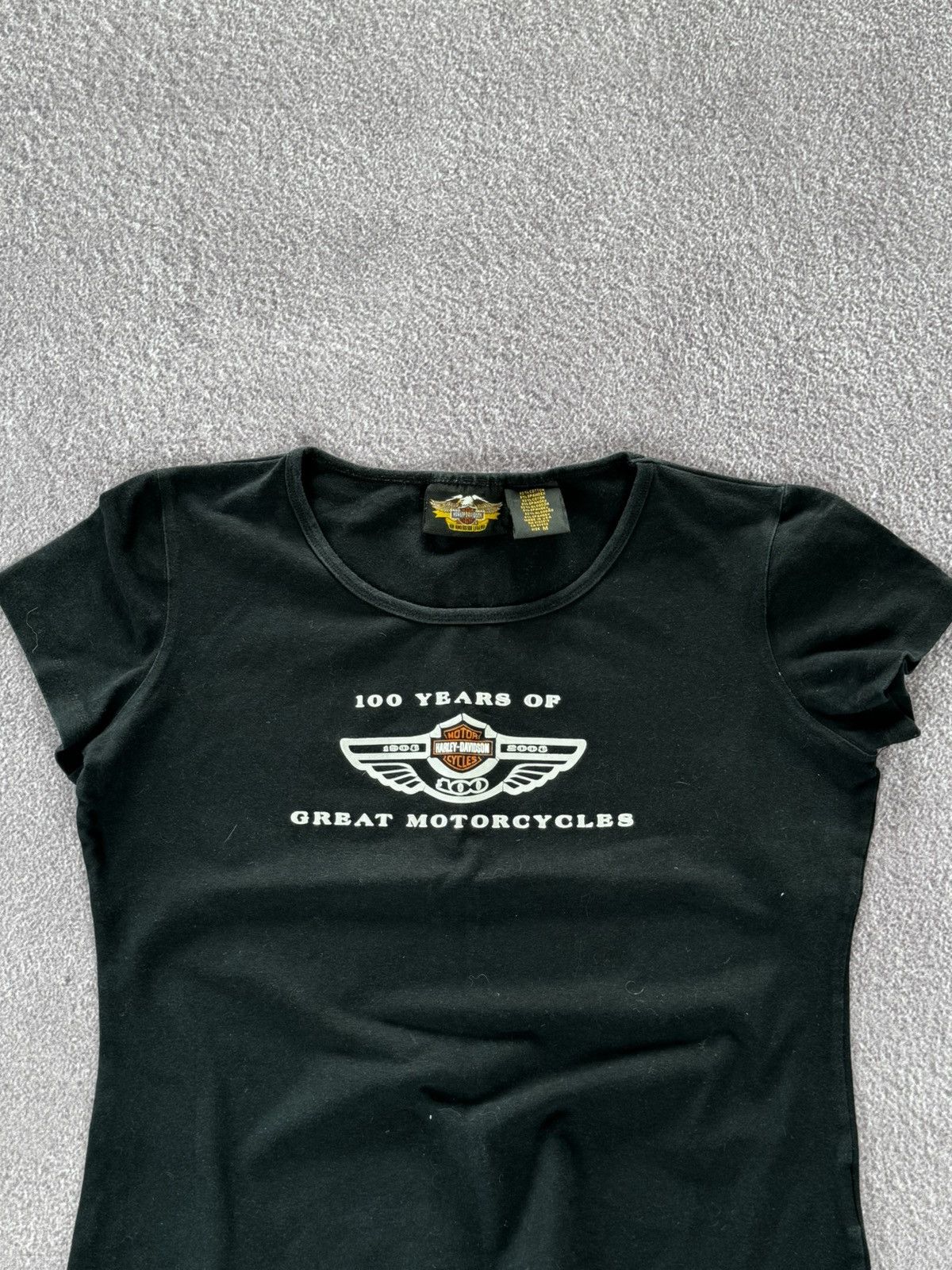 Harley Davidson Vintage Black T-shirt Tee Tank-Top Harley Davidson Sequins Size M / US 6-8 / IT 42-44 - 2 Thumbnail