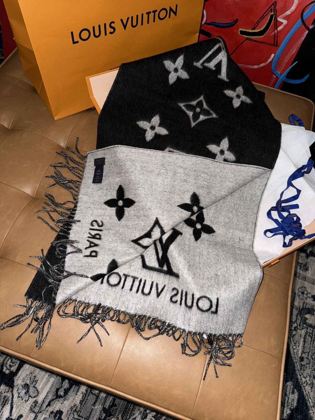 Louis Vuitton Louis vuitton gradient cashmere scarf Size ONE SIZE - 5 Thumbnail