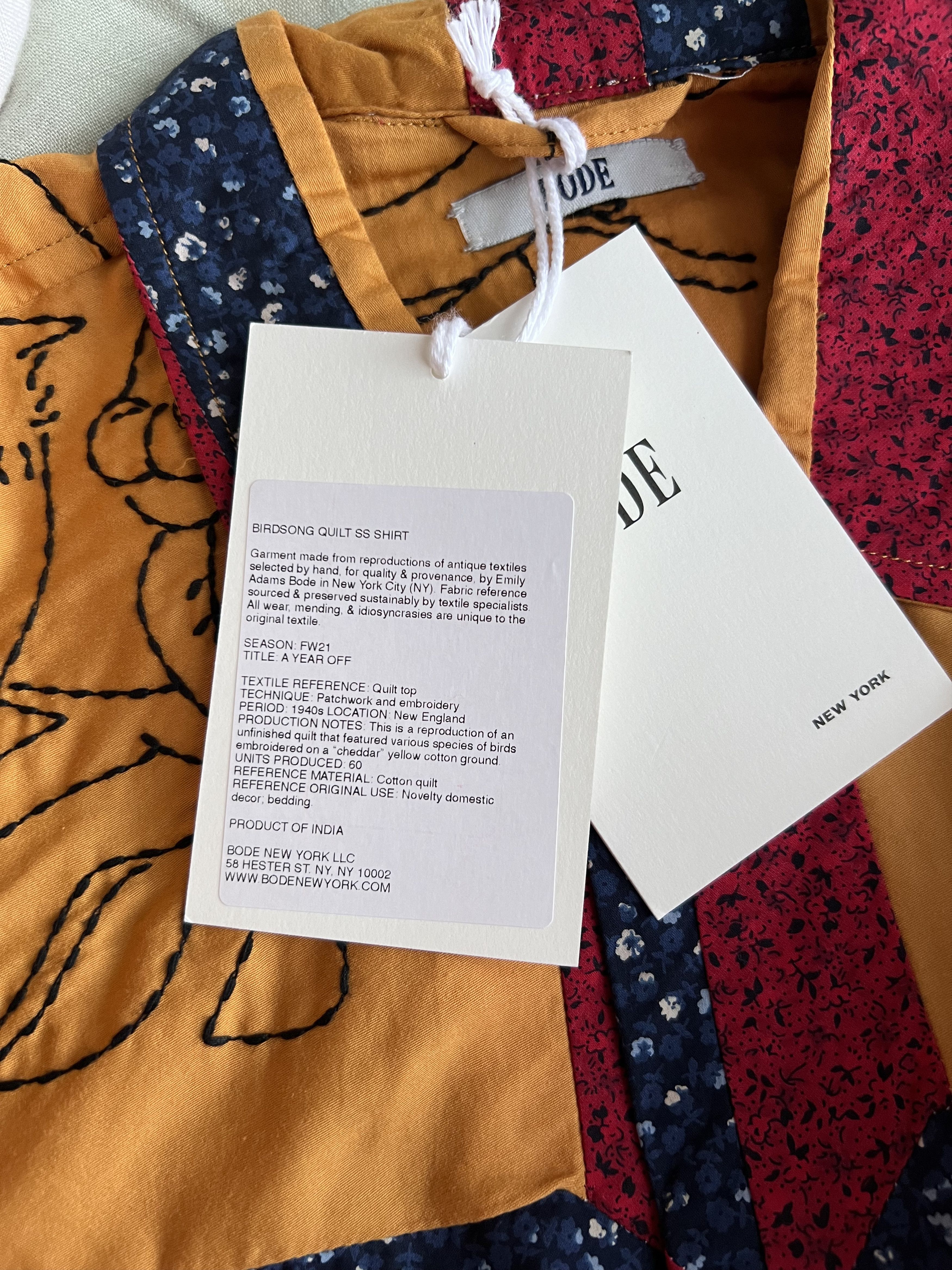 Bode Bode Birdsong Quilt SS Shirt Size US M / EU 48-50 / 2 - 9 Thumbnail