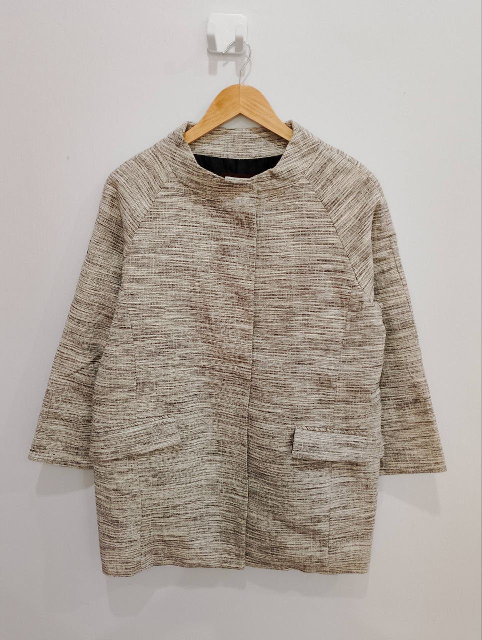 Le Grande Bleu (L.G.B.) BOOGIE WOOGIE Handloomed Grey Crew Jacket Size S / US 4 / IT 40 - 1 Thumbnail