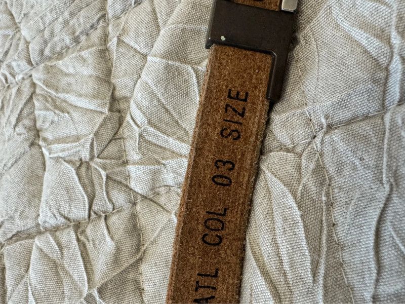 Diesel × Vintage Vintage y2k 00s Diesel Logo Skinny Leather Brown Belt Size ONE SIZE - 2 Thumbnail