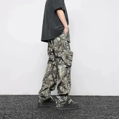 Ring Of Fire Y2K Big Pocket Camouflage Drawstring Cargo Pants Size US 32 / EU 48 - 2 Thumbnail