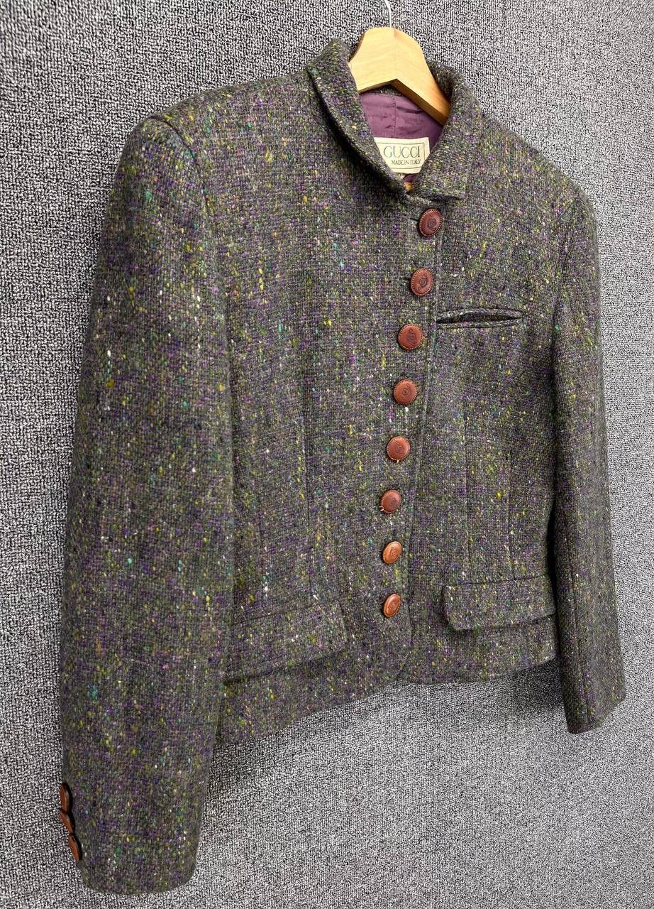 Gucci × Vintage Vintage 90s Gucci Made in Italy Rare Wool Cardigan Jacket Size M / US 6-8 / IT 42-44 - 2 Thumbnail