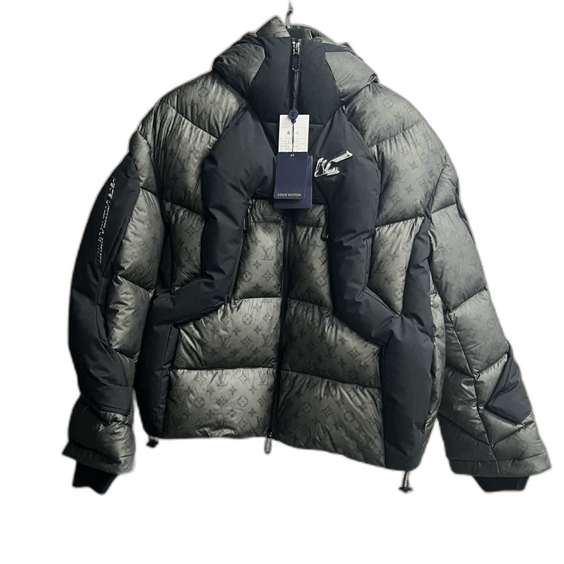 Louis Vuitton Louis Vuitton Gray Hooded Puffer Jacket Size US L / EU 52-54 / 3 - 1 Thumbnail