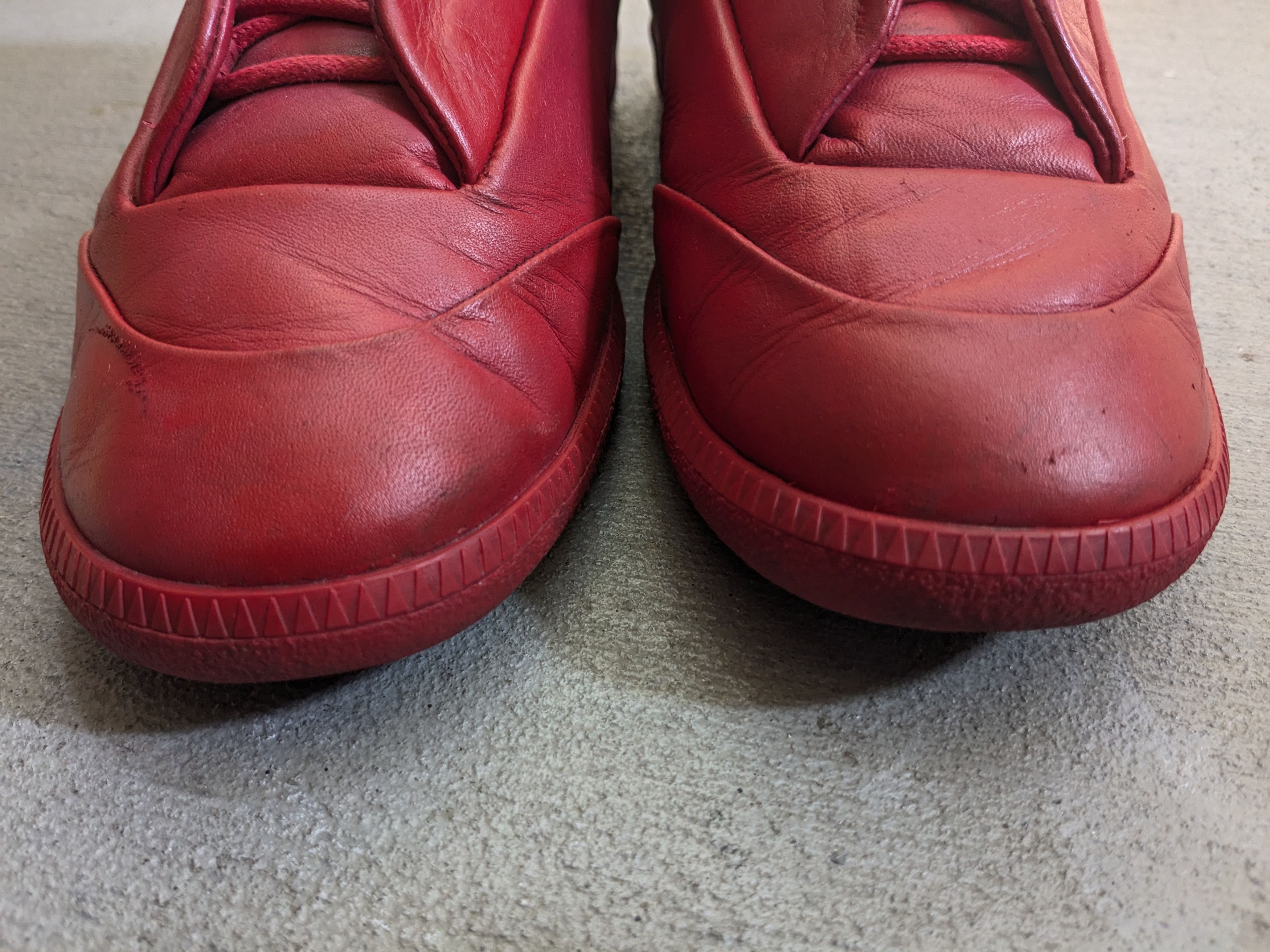 Maison Margiela Maison Margiela Future High Tops Red 9.5 42.5 High Leather Size US 9.5 / EU 42-43 - 2 Thumbnail