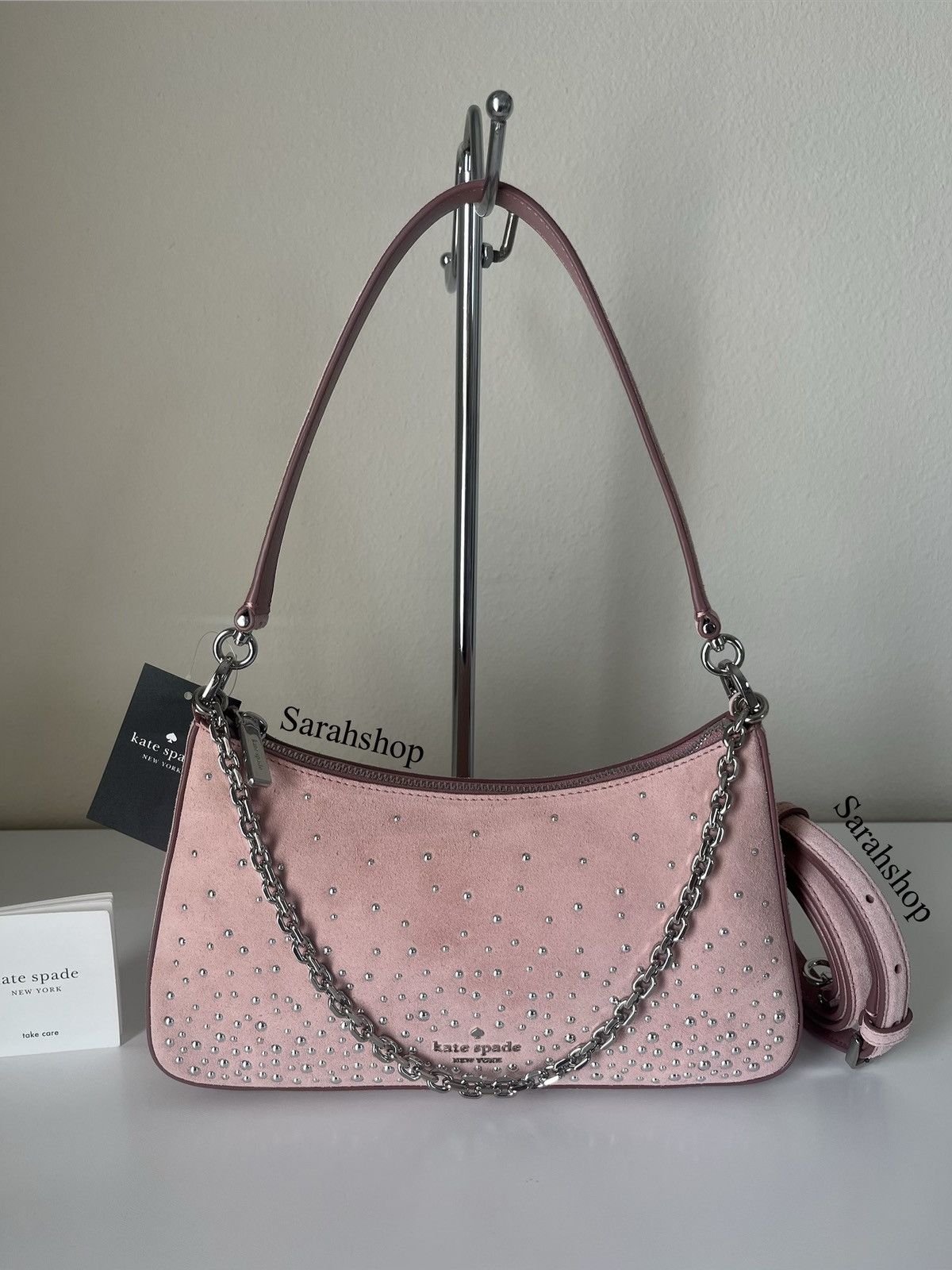 Kate Spade Kate Spade Margot Studded Suede Shoulder Bag Size ONE SIZE - 1 Thumbnail