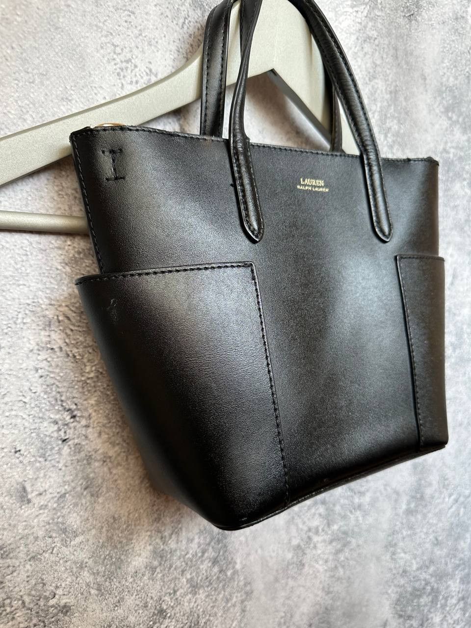 Lauren Ralph Lauren Lauren Ralph Lauren Black Leather Satchel / Tote Bag Size ONE SIZE - 3 Thumbnail