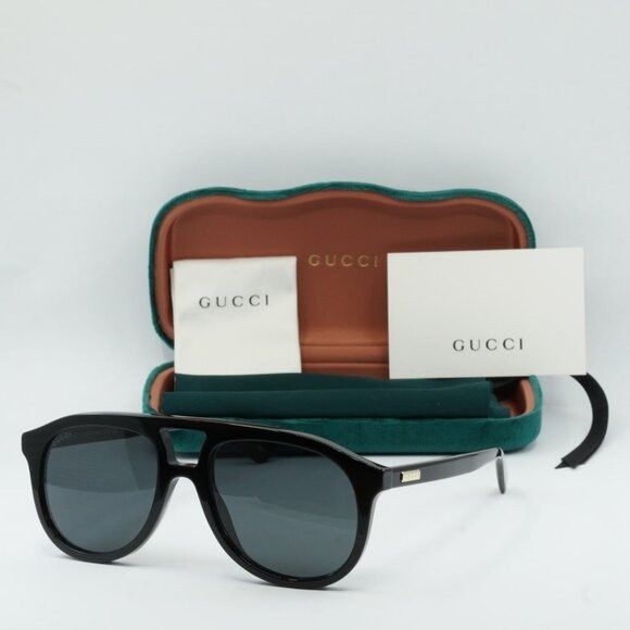Gucci Gucci GG1320S 004 Sunglasses Black Aviator Frame Size ONE SIZE - 11 Thumbnail