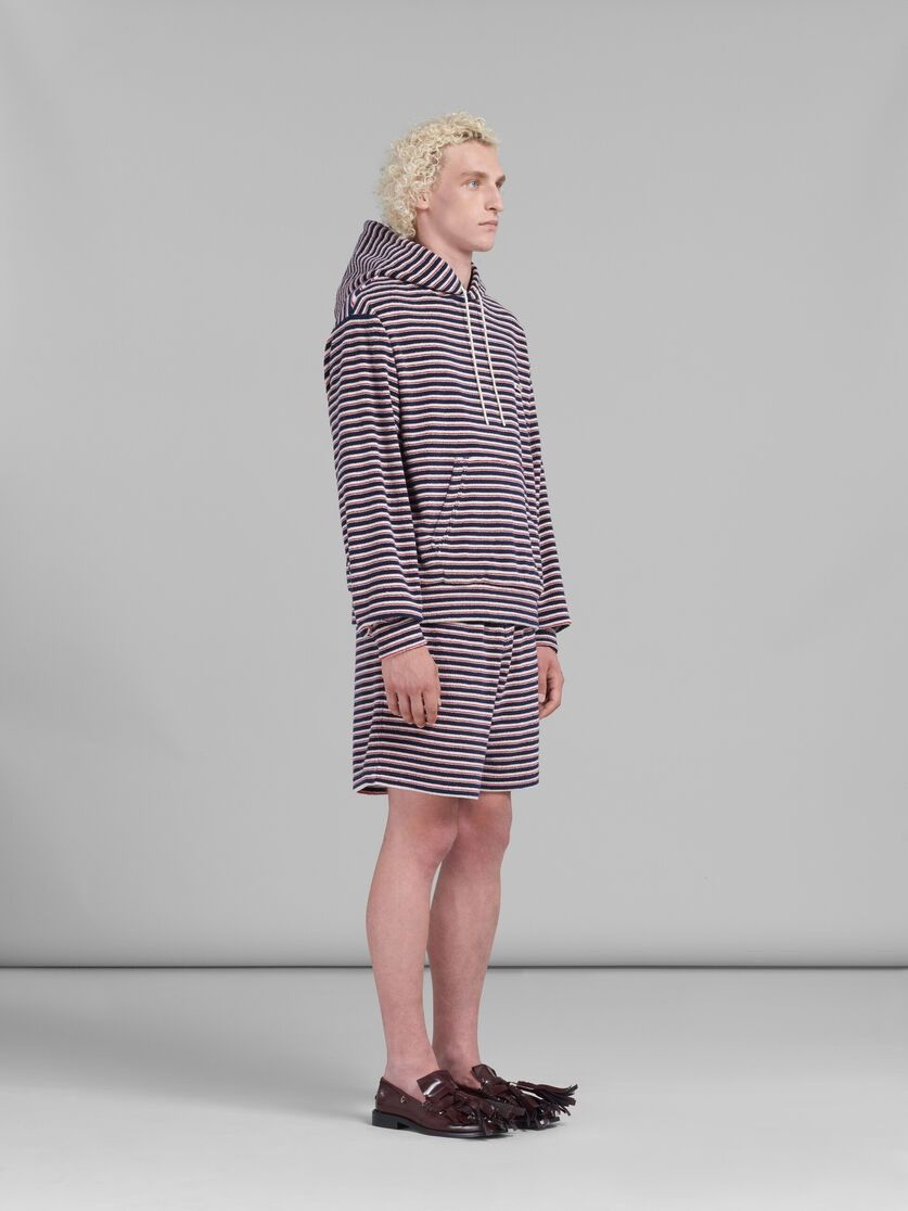 Marni o1w1db10125 Striped Terry Hoodie in Multicolor Size US L / EU 52-54 / 3 - 3 Thumbnail