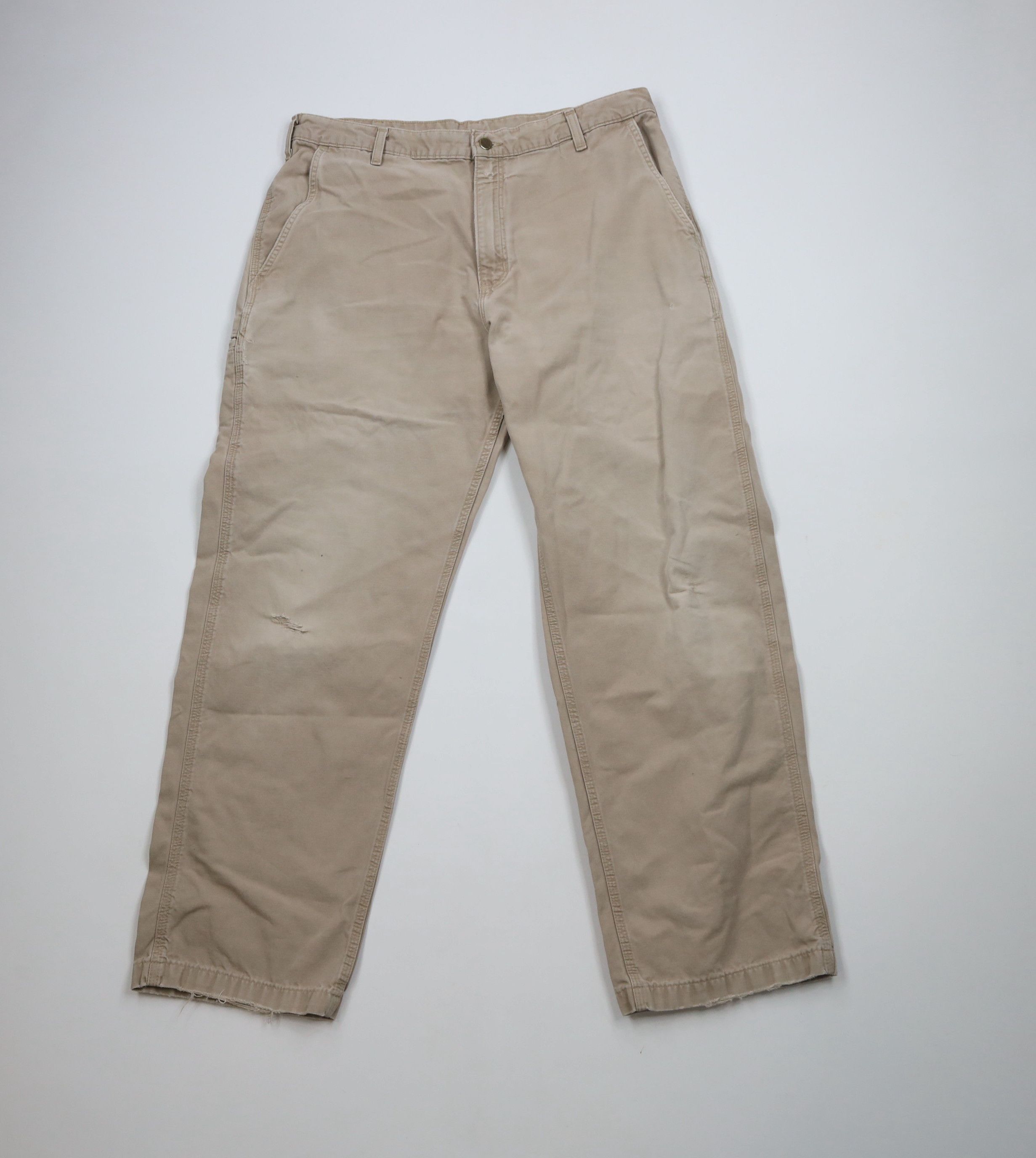 Carhartt × Vintage Vintage Y2K Carhartt Spell Canvas Wide Leg Dungaree Pants Size US 36 / EU 52 - 1 Thumbnail