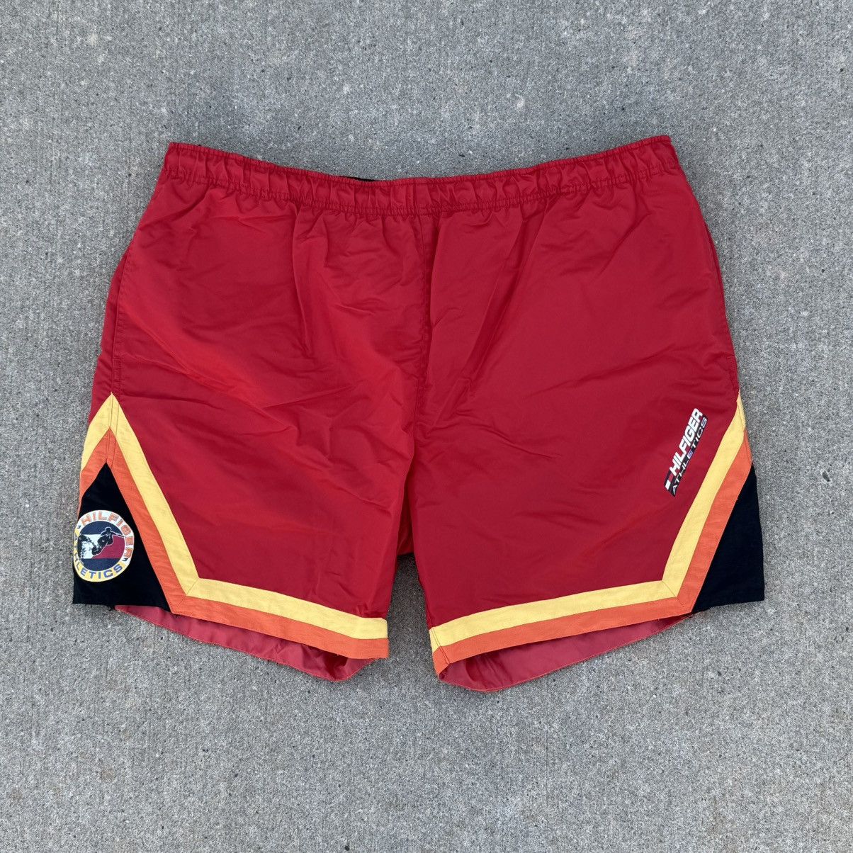 Tommy Hilfiger Rare Vintage Tommy Hilfiger Nylon Mesh Athletics Swim Shorts Size US 36 / EU 52 - 2 Thumbnail