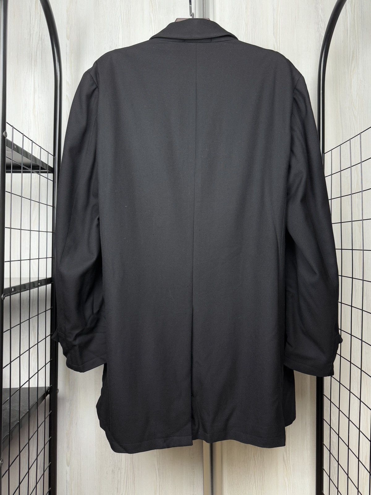Pal Zileri Pal Zileri Italy Men’s black wool solid single-breasted coat Size US XXL / EU 58 / 5 - 7 Thumbnail