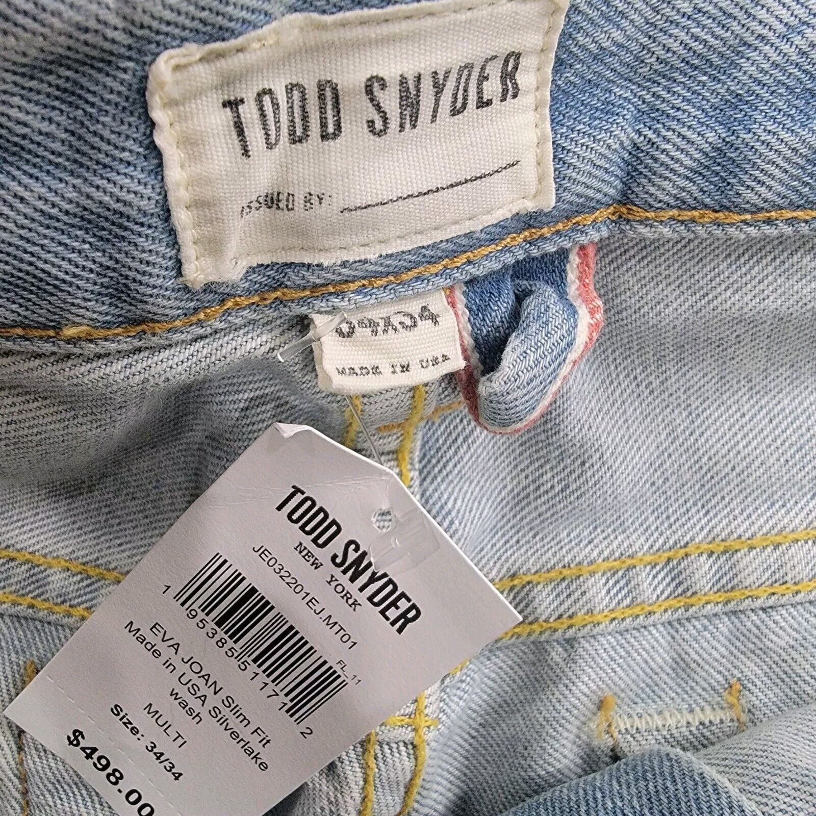 Todd Snyder Todd Snyder Slim Fit Upcycle Patched Selvedge Jeans Size US 34 / EU 50 - 9 Thumbnail