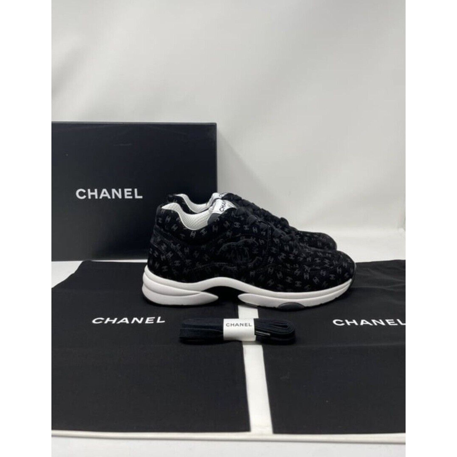 Chanel Chanel Sneakers Trail Runner Black W Size 9 Size US 8 / IT 38 - 1 Thumbnail