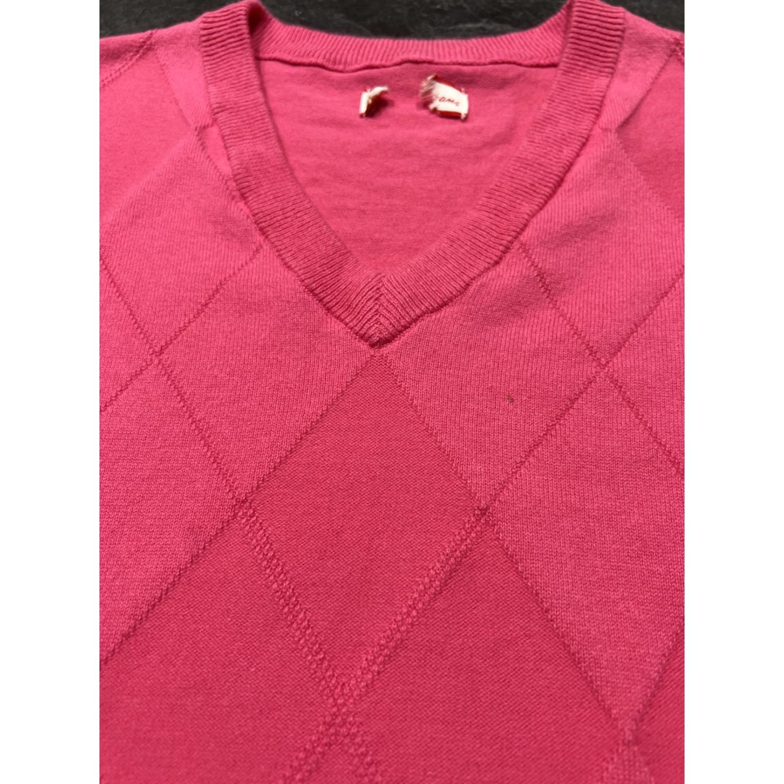 Hogan Ben Hogan Sweater Mens Vest M Pink Argyle Diamond V-Neck Golf Preppy Size US M / EU 48-50 / 2 - 5 Thumbnail