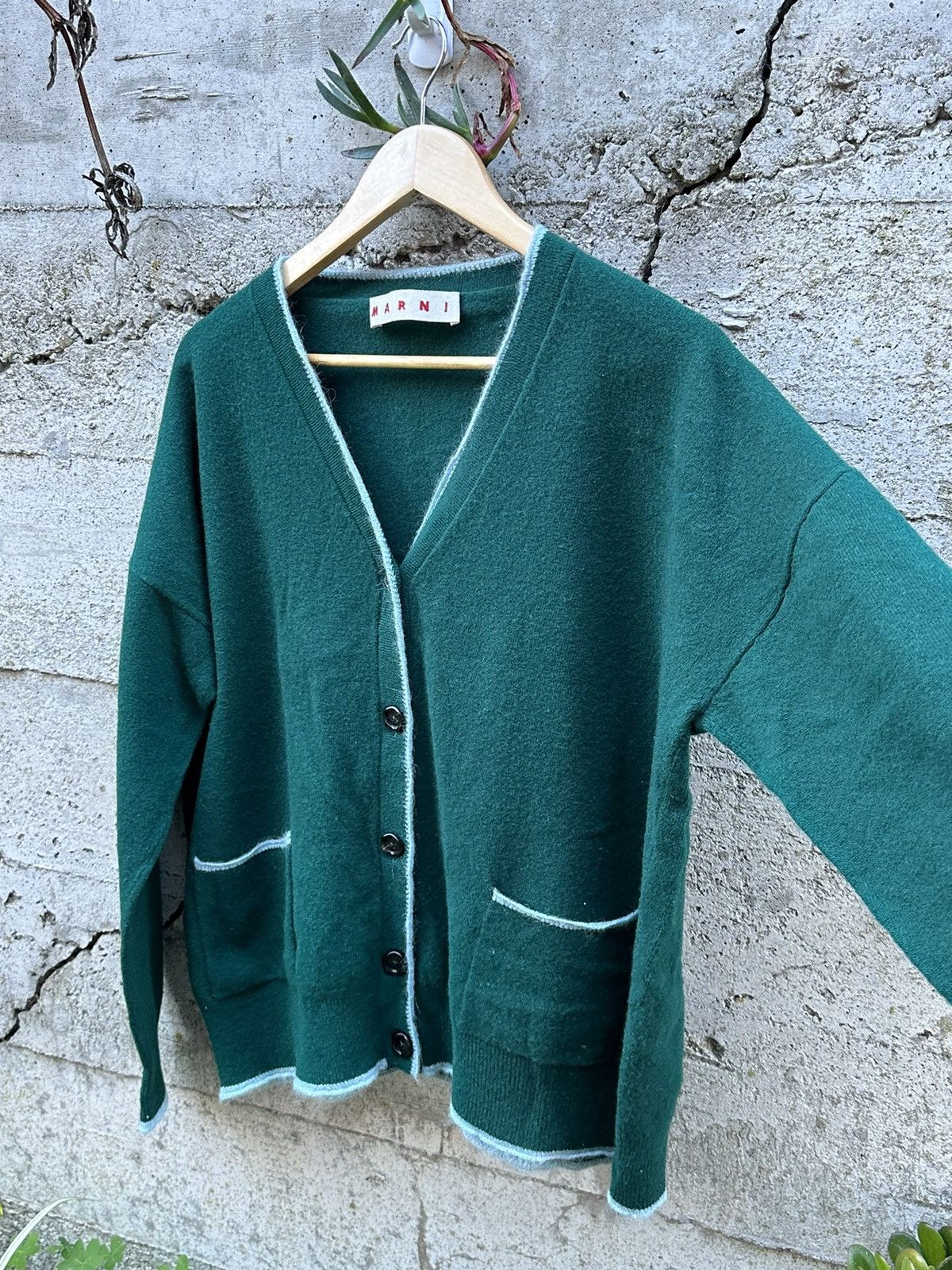 Marni RARE GRAIL Marni brushed mohair blend cardigan sweater Size US L / EU 52-54 / 3 - 3 Thumbnail