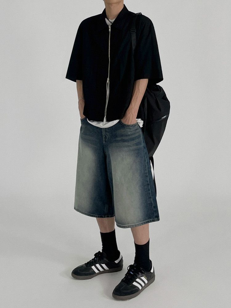 Japanese Brand × Jean Retro loose high street casual denim shorts Size US 32 / EU 48 - 3 Thumbnail