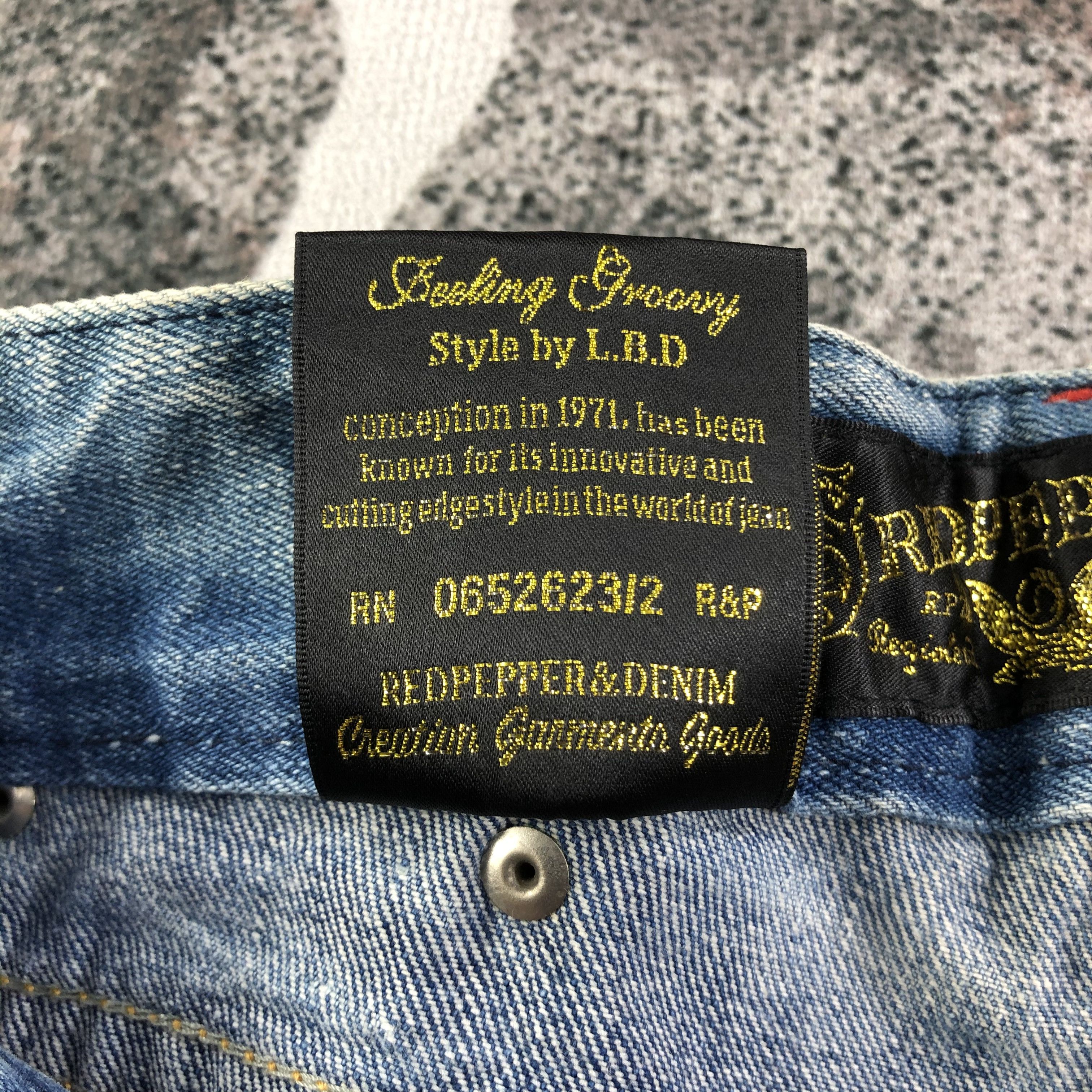 Japanese Brand Japanese Brand Red Pepper Denim Blue Flare Denim KJ1798 Size 29" - 11 Thumbnail