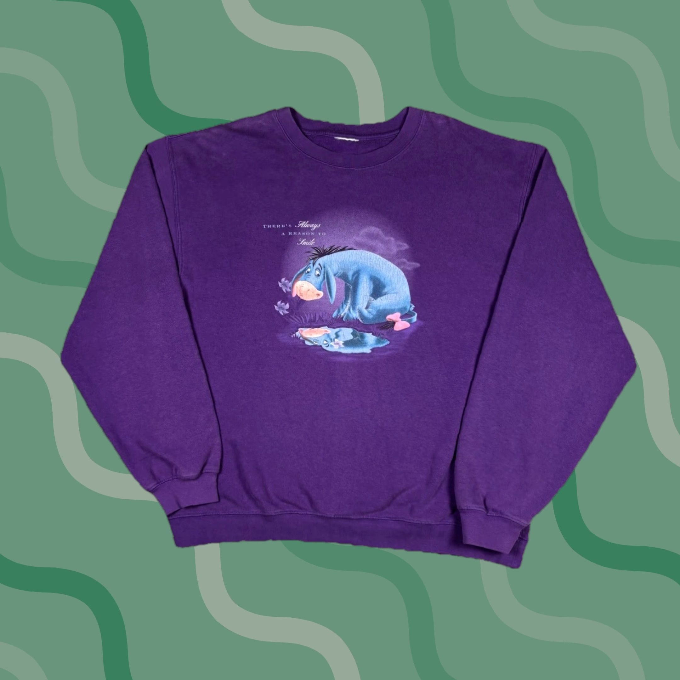 Disney VINTAGE Disney Sweatshirt Crewneck Men Purple Size M 2000s Champion Reverse Weave 90s Logo Pullover Size US M / EU 48-50 / 2 - 1 Thumbnail