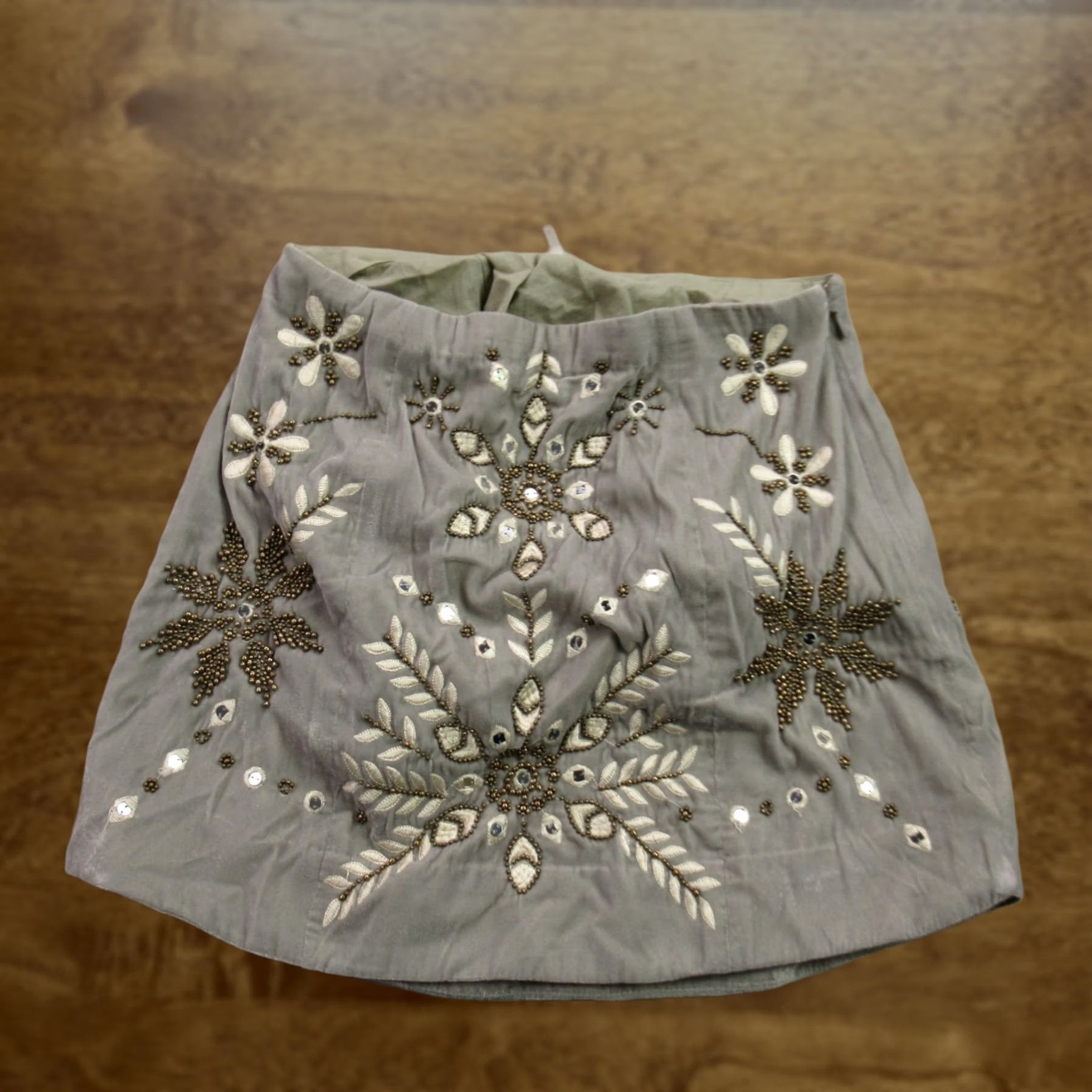 Free People Free People Skirt Womens Small Lightweight Outdoors Floral Zip Gray Size 28" / US 6 / IT 42 - 1 Thumbnail