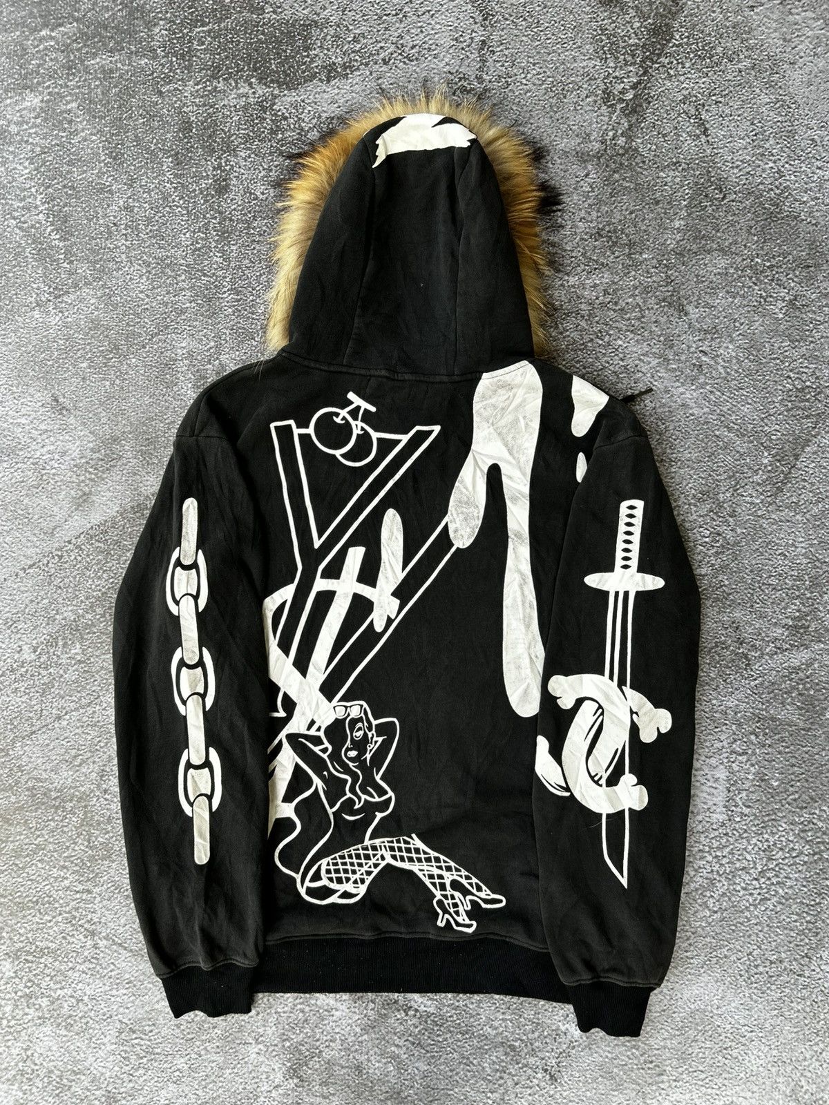 If Six Was Nine OuterSpace fur hoodie skull vkei style ifsixwasnine lgb Size US L / EU 52-54 / 3 - 2 Thumbnail