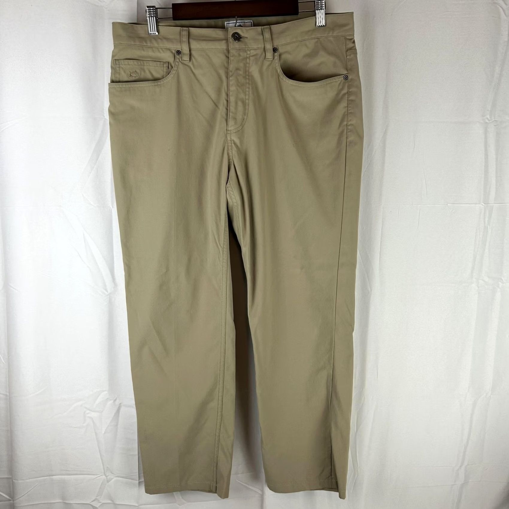 Southern Tide Southern Tide Pants Mens 34x30 Beige Khakis Straight Stretch 5 Pocket Casual Size US 34 / EU 50 - 2 Thumbnail