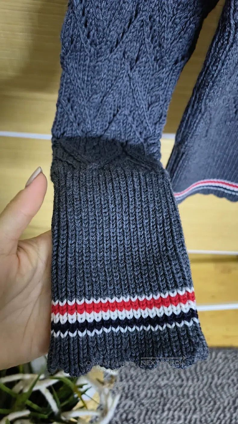 Thom Browne Thom Browne Dark Gray Knit Open-Back Sweater Size XS / US 0-2 / IT 36-38 - 6 Thumbnail