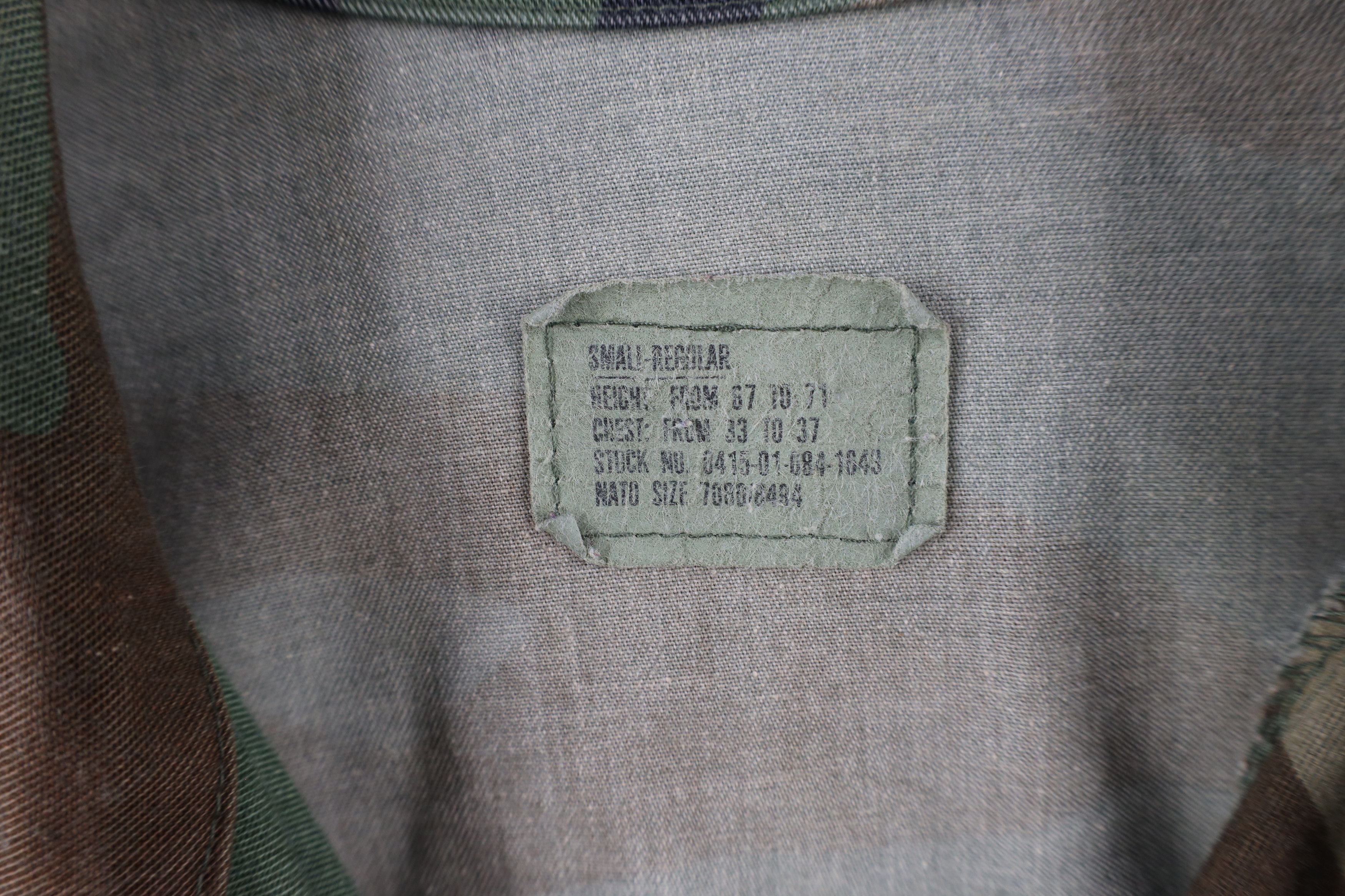 Vintage Vintage 80s Woodland Camouflage Combat Coat Jacket USA Size US S / EU 44-46 / 1 - 9 Thumbnail