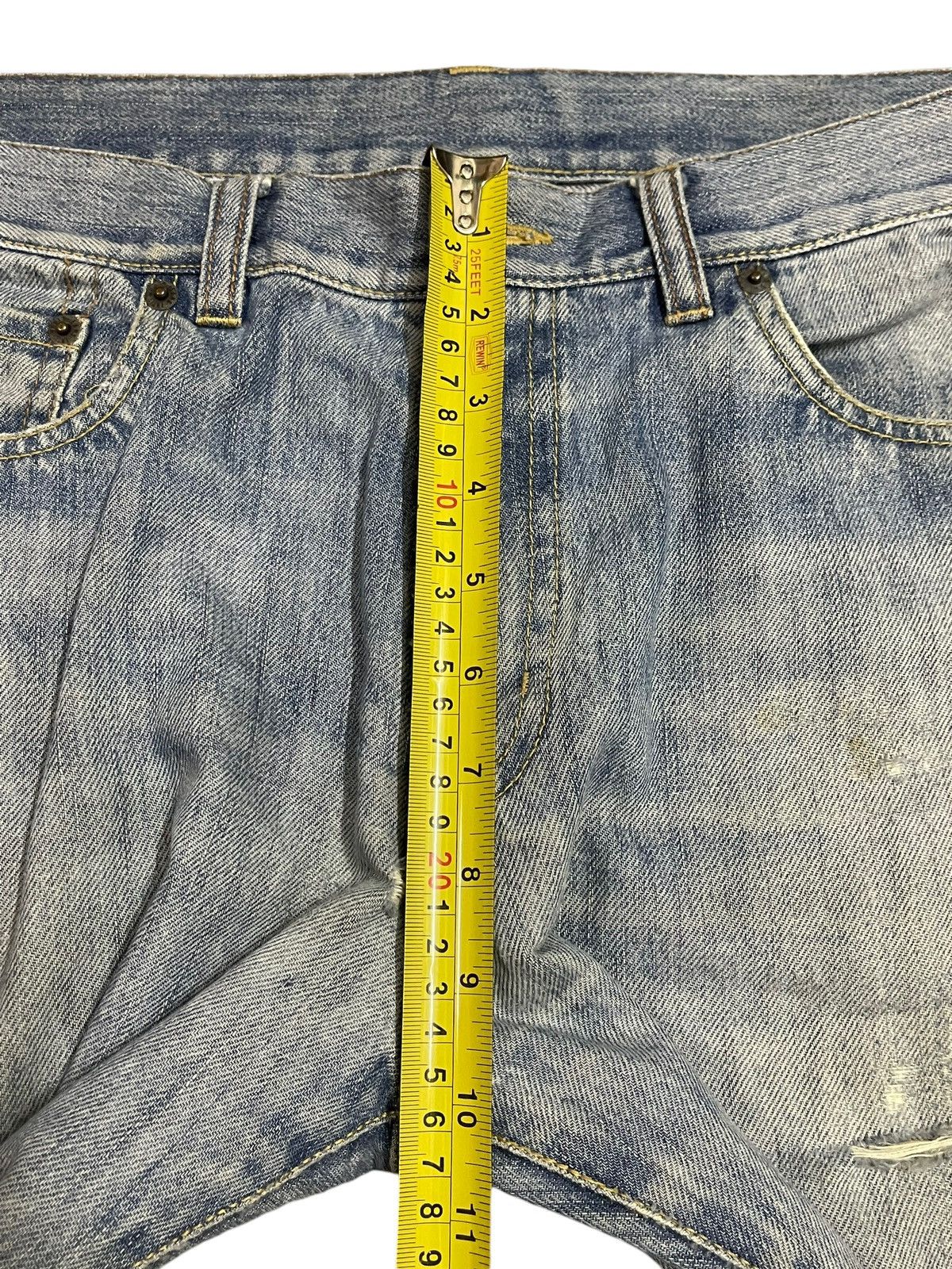 14th Addiction Vintage Japanese Brand Blue Wash Distressed Style Jeans Size US 34 / EU 50 - 14 Thumbnail