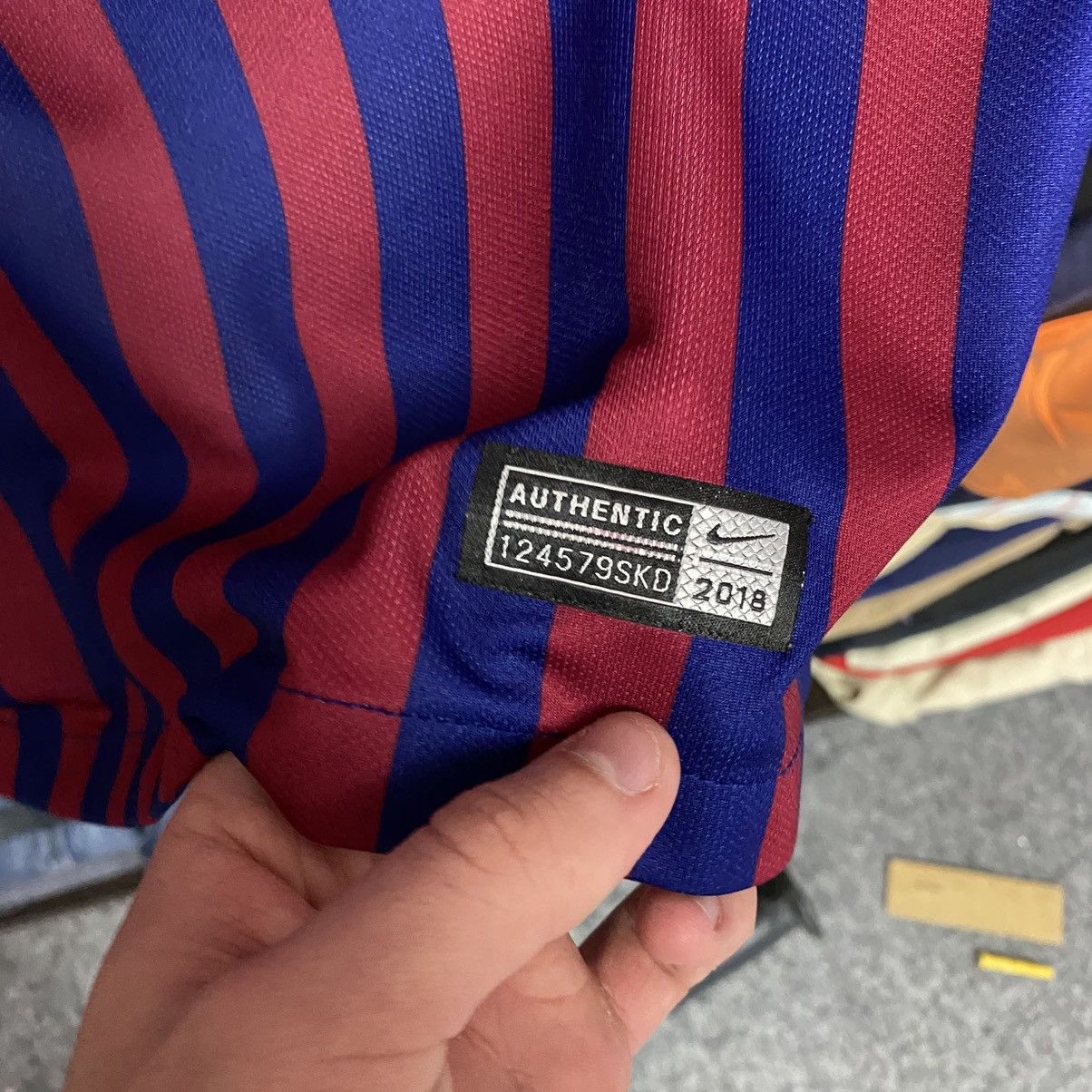 Nike Mens Nike FC Barcelona Origi 69 Player 2018 soccer jersey Size US S / EU 44-46 / 1 - 8 Thumbnail