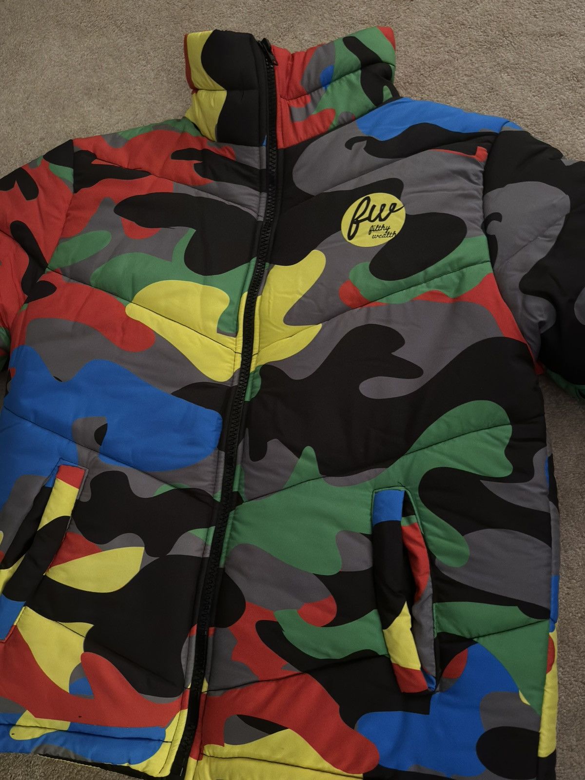 Other Filthy Wealth Brand Multi Camo Puff Jacket Size US L / EU 52-54 / 3 - 2 Thumbnail
