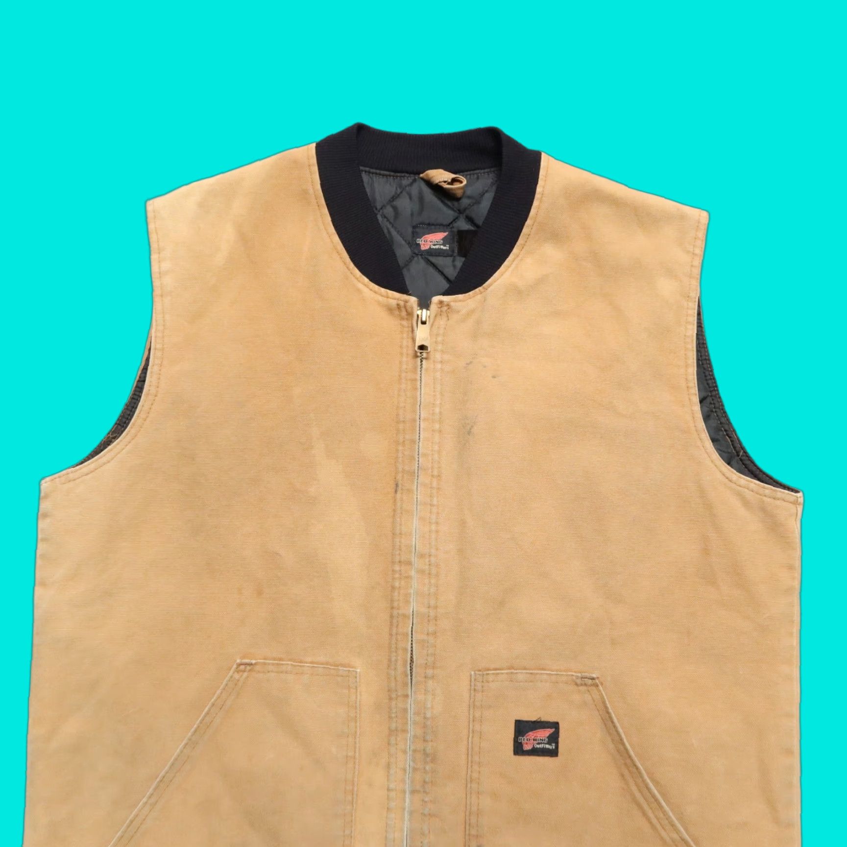 Red Wing VINTAGE Red Wing Outfitters Quilted Lined Vest Mens Shop: Vest Canvas Brown L Tall Size L Size US L / EU 52-54 / 3 - 1 Thumbnail