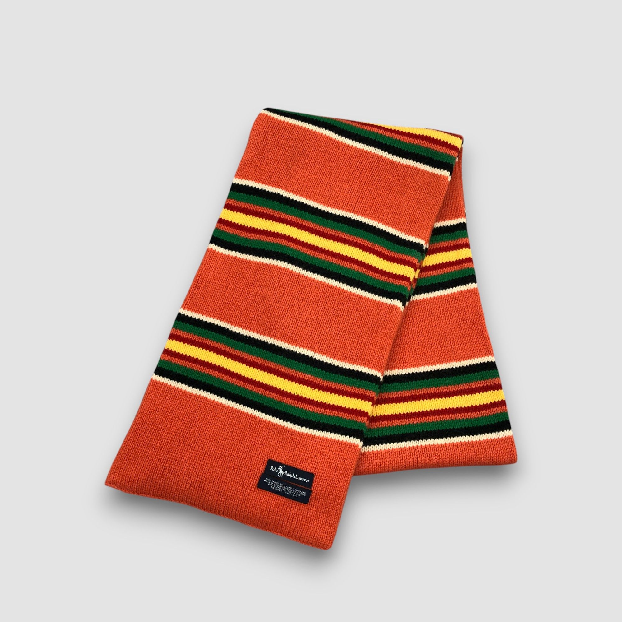 Polo Ralph Lauren Vintage 90s Polo Ralph Luaren Scarf Muffler Wool Scarves Size ONE SIZE - 2 Thumbnail