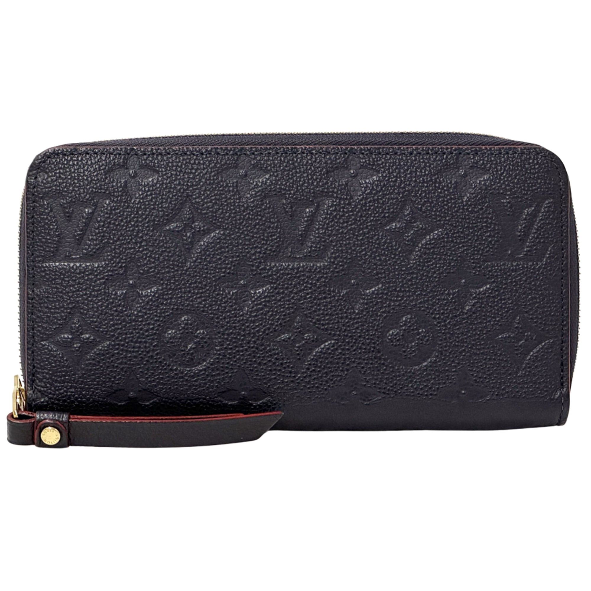Louis Vuitton Louis Vuitton Monogram Empreinte Women's Long Wallet Zippy Marine Rouge M62121 Navy Red Round Zipper Size ONE SIZE - 1 Thumbnail