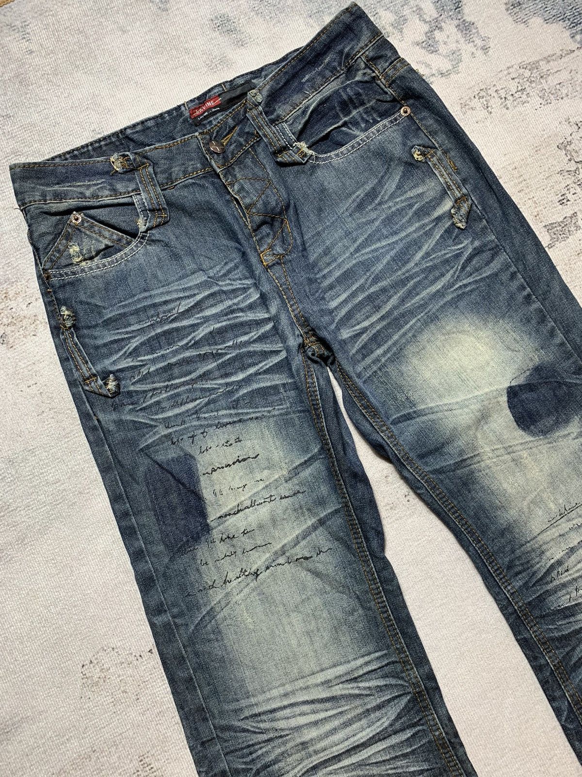 If Six Was Nine 💥BINDING OFFER💥Flared Jeans Lavine Distressed Denim Low Rise Size US 30 / EU 46 - 3 Thumbnail