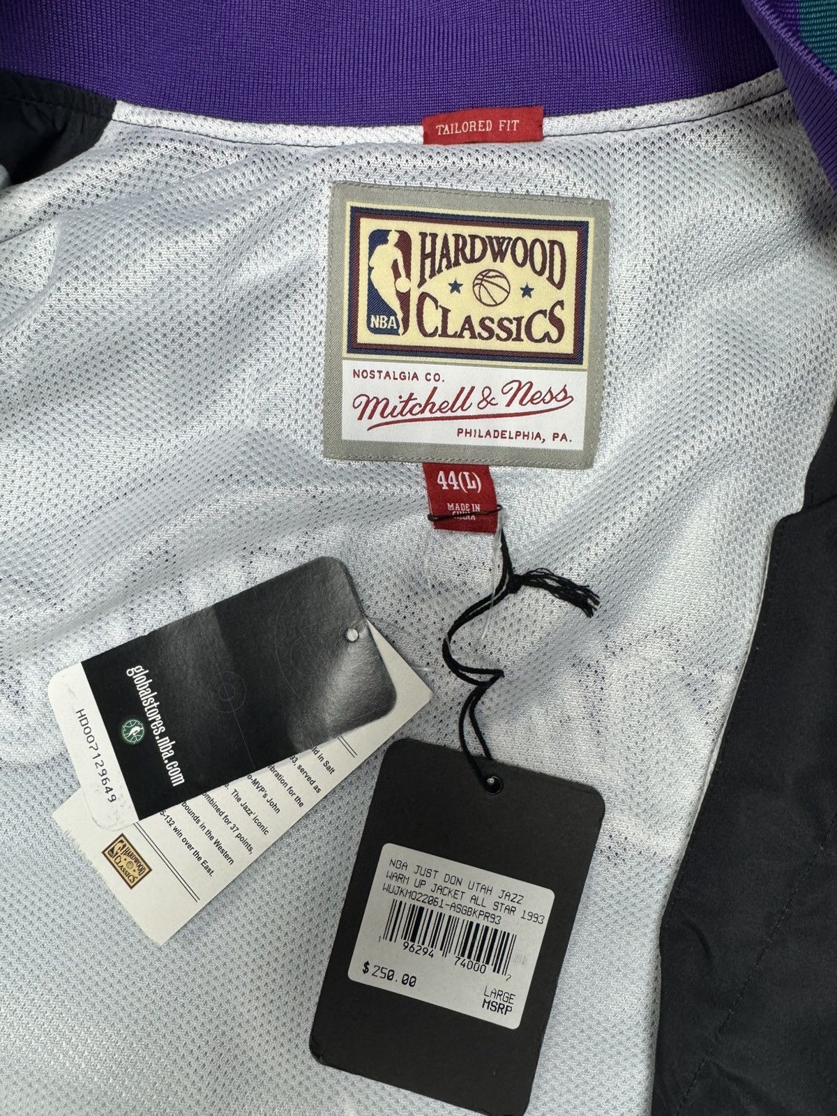 Just Don × Mitchell & Ness 1993 NBA All-Star Game M&N x Just Don Black Full-Zip Jacket Size US L / EU 52-54 / 3 - 7 Thumbnail