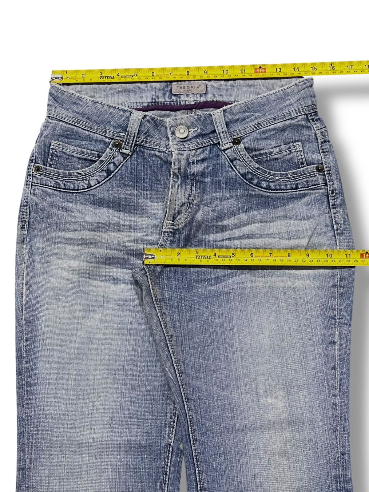 Japanese Brand Bootcut Vintage Theoria Spicy Denim Japan - Distressed Denim Size 30" / US 8 / IT 44 - 16 Thumbnail