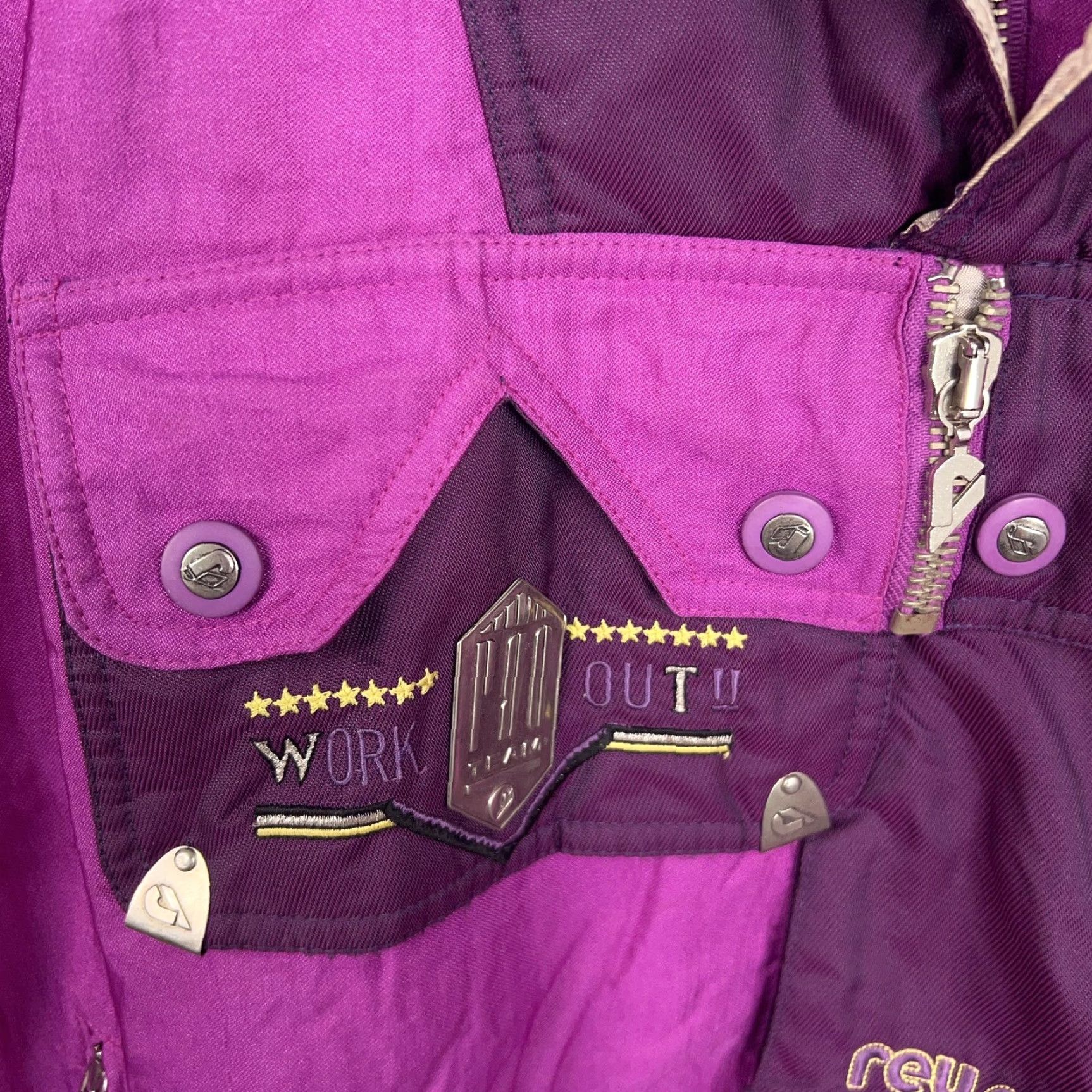 Vintage VINTAGE Reusch Jacket Mens L Purple Magenta 90s Pro-Team Workout Ski Bomber Zip Wind-Resistant Pockets Mens Size US L / EU 52-54 / 3 - 6 Thumbnail