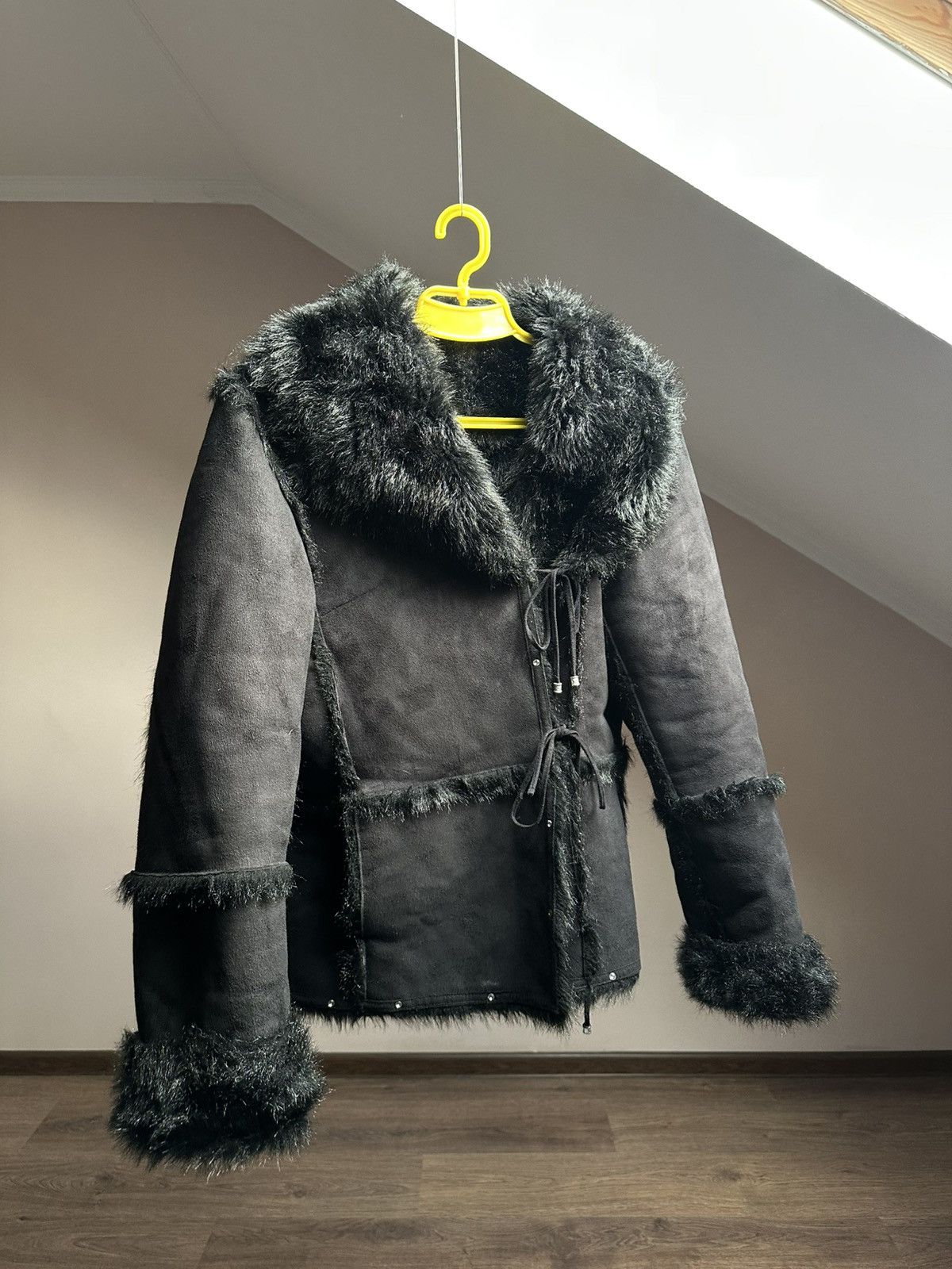If Six Was Nine Vintage 90s Balmain Faux Fur Coat Women Y2K Awant Garde Size S / US 4 / IT 40 - 2 Thumbnail