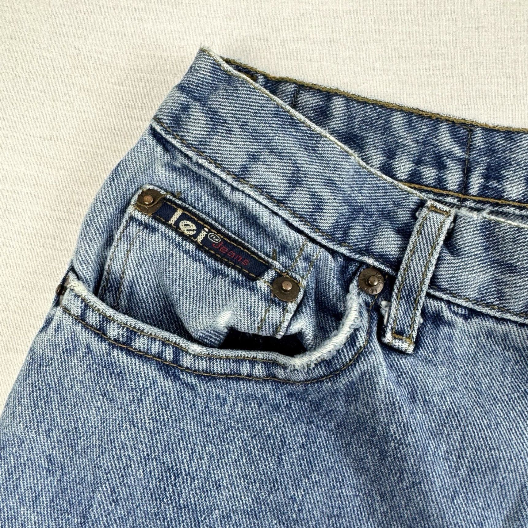 Vintage VINTAGE LEI Jeans Womens 9 Blue Bootcut Hipster Y2K 90s Flared Jeans Size 30" / US 8 / IT 44 - 5 Thumbnail