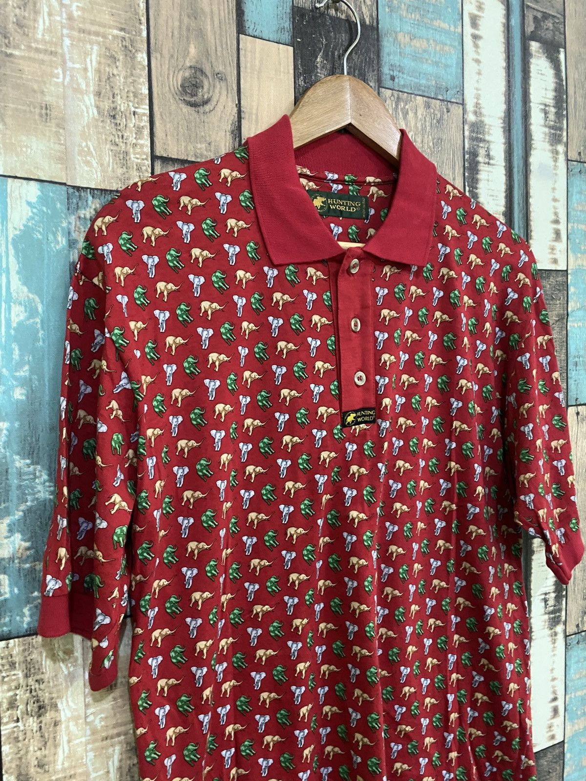 Other Hunting World Italian Designer Fullprint Polo Shirt Size US M / EU 48-50 / 2 - 3 Thumbnail