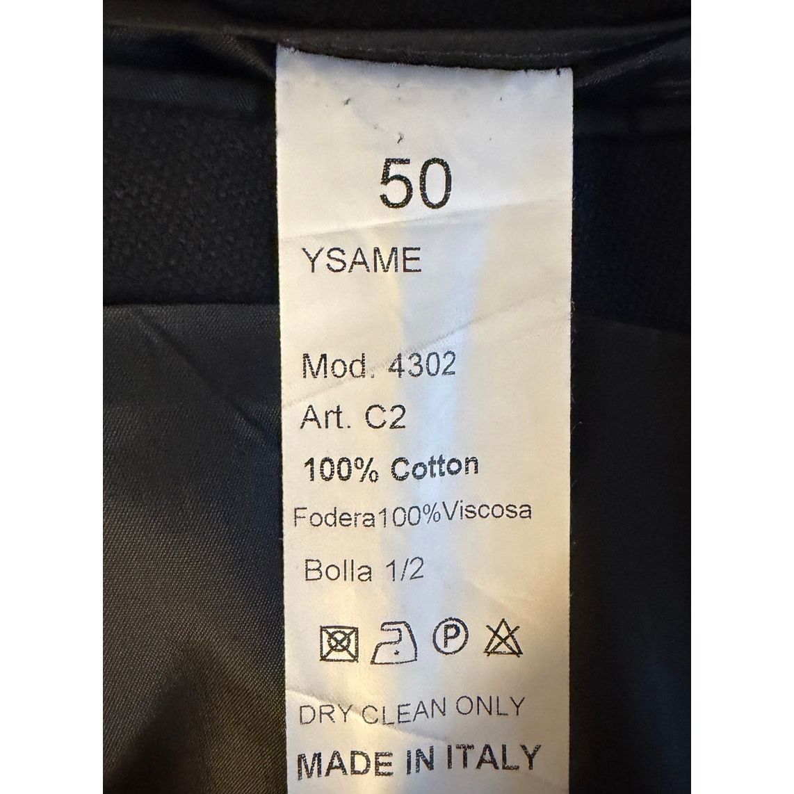 Other Ysame Black Cotton Blazer Size 50R - 3 Thumbnail