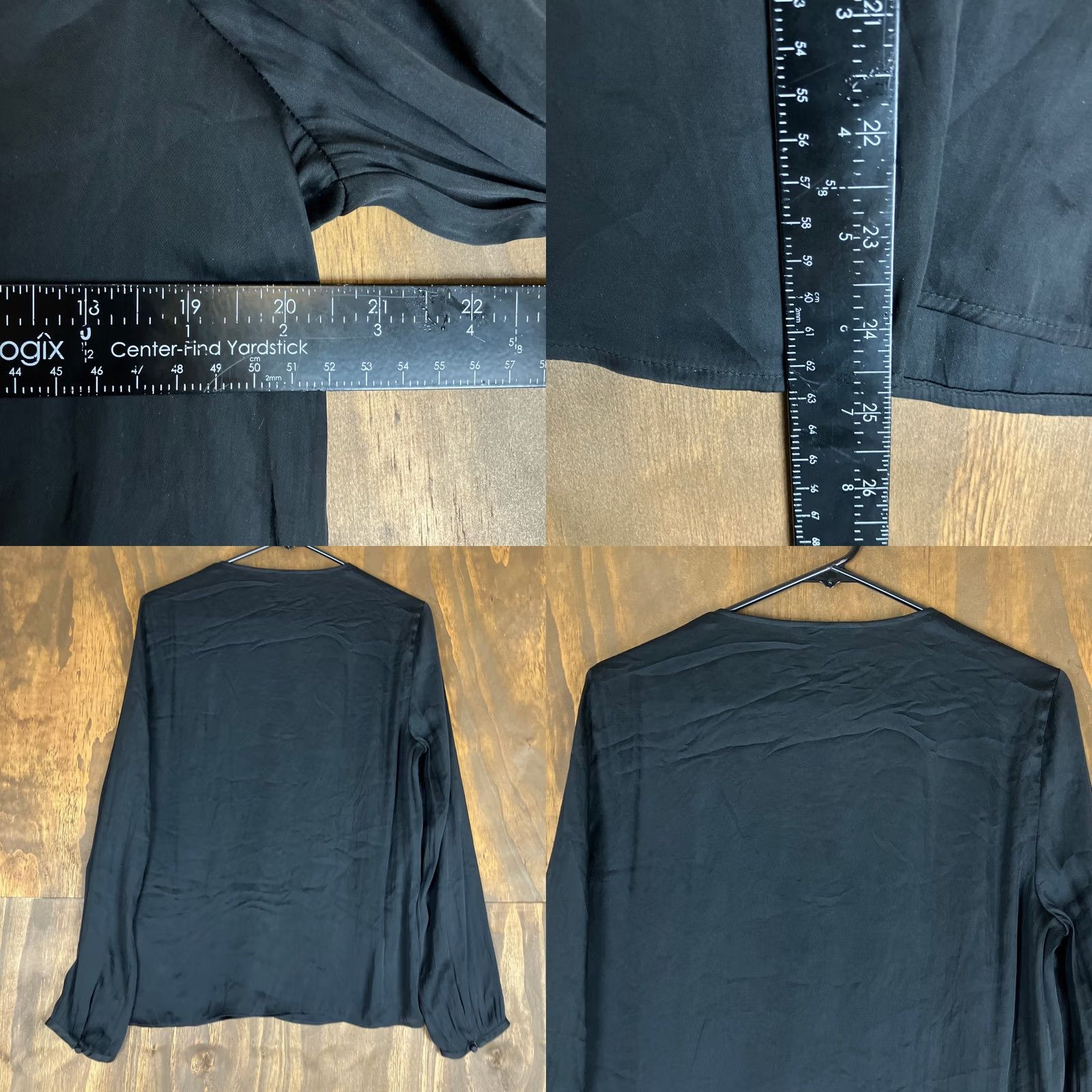 Banana Republic Banana Republic Blouse Black V-Neck Long Sleeve Sheer Lightweight M Women’s Shirt Size M / US 6-8 / IT 42-44 - 8 Thumbnail