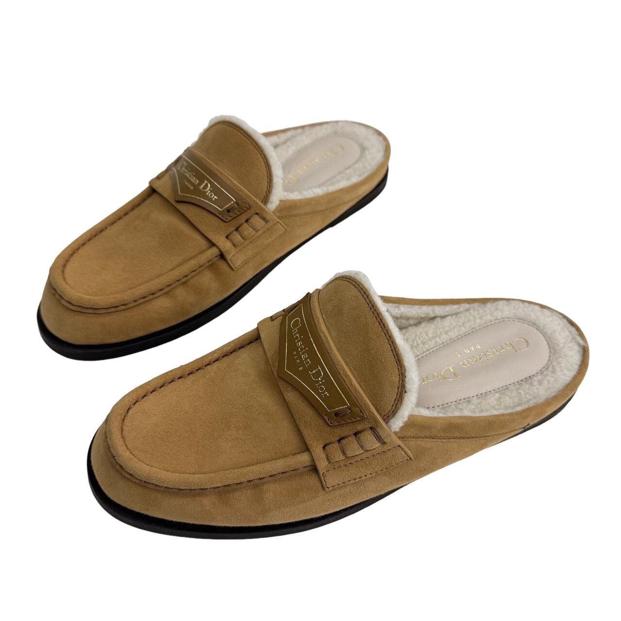 Dior Dior Suede Shearling Mules Size 37 Size US 7 / IT 37 - 1 Thumbnail