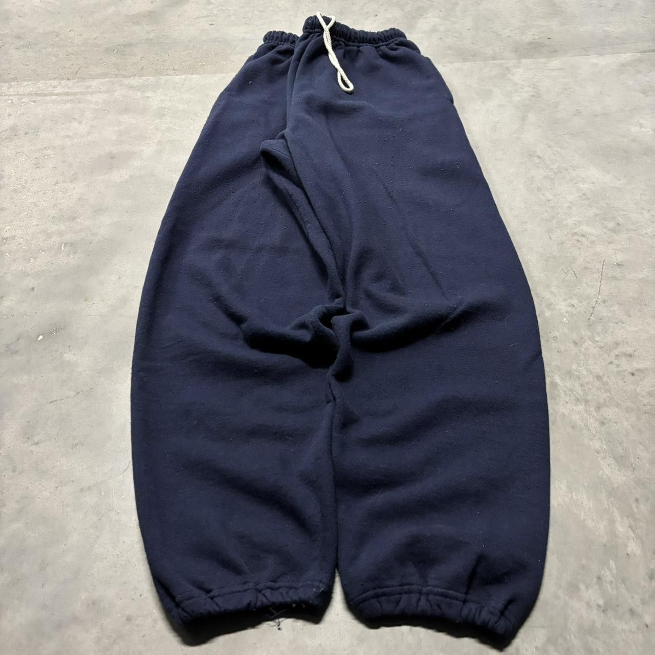 Japanese Brand × Vintage Crazy Vintage Y2K/2000s Navy Blue Skater Essential Sweatpants! Size US 30 / EU 46 - 3 Thumbnail