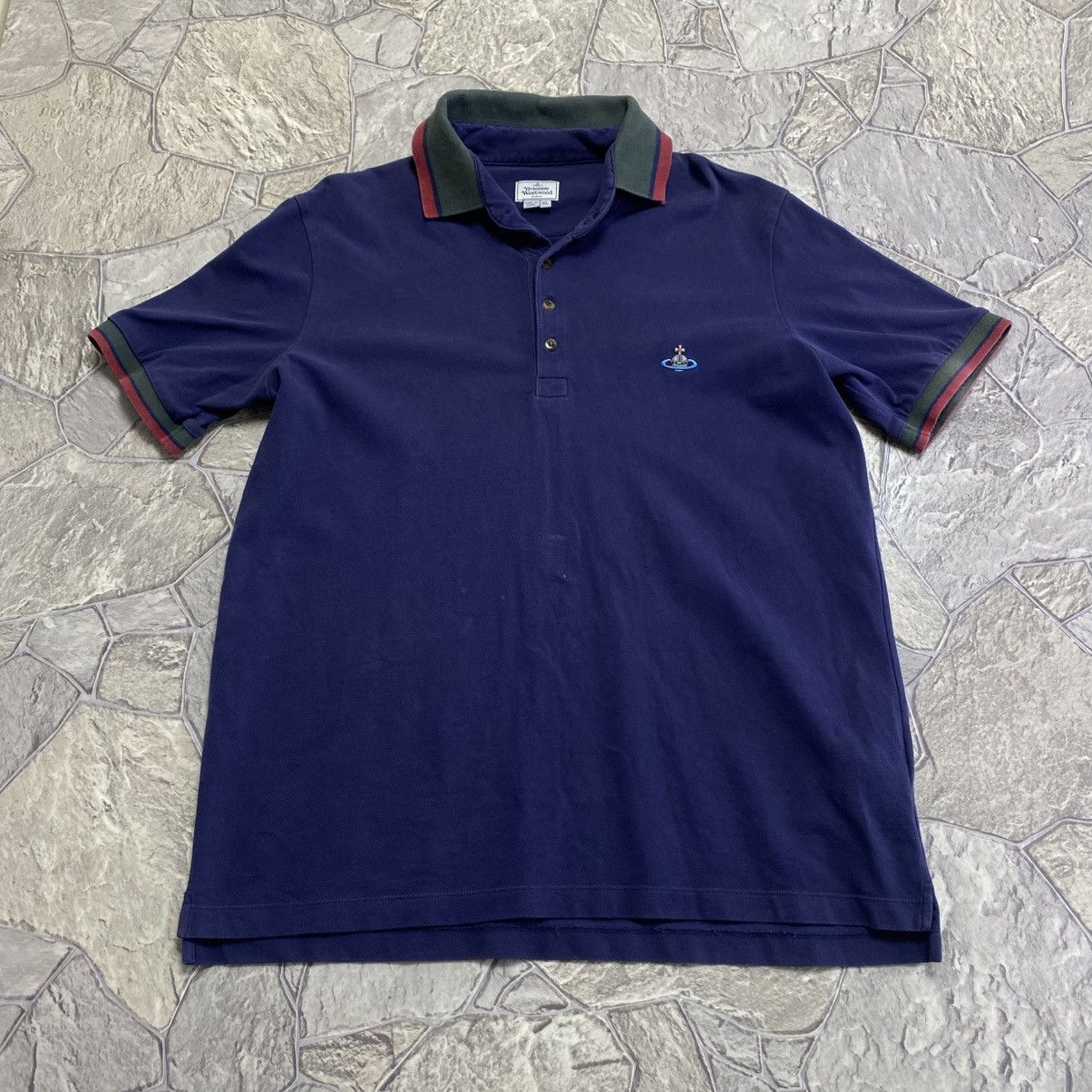 Vivienne Westwood Vivienne Westwood Polo T-Shirt Vintage Small Orb Logo Luxury Size US XL / EU 56 / 4 - 1 Thumbnail