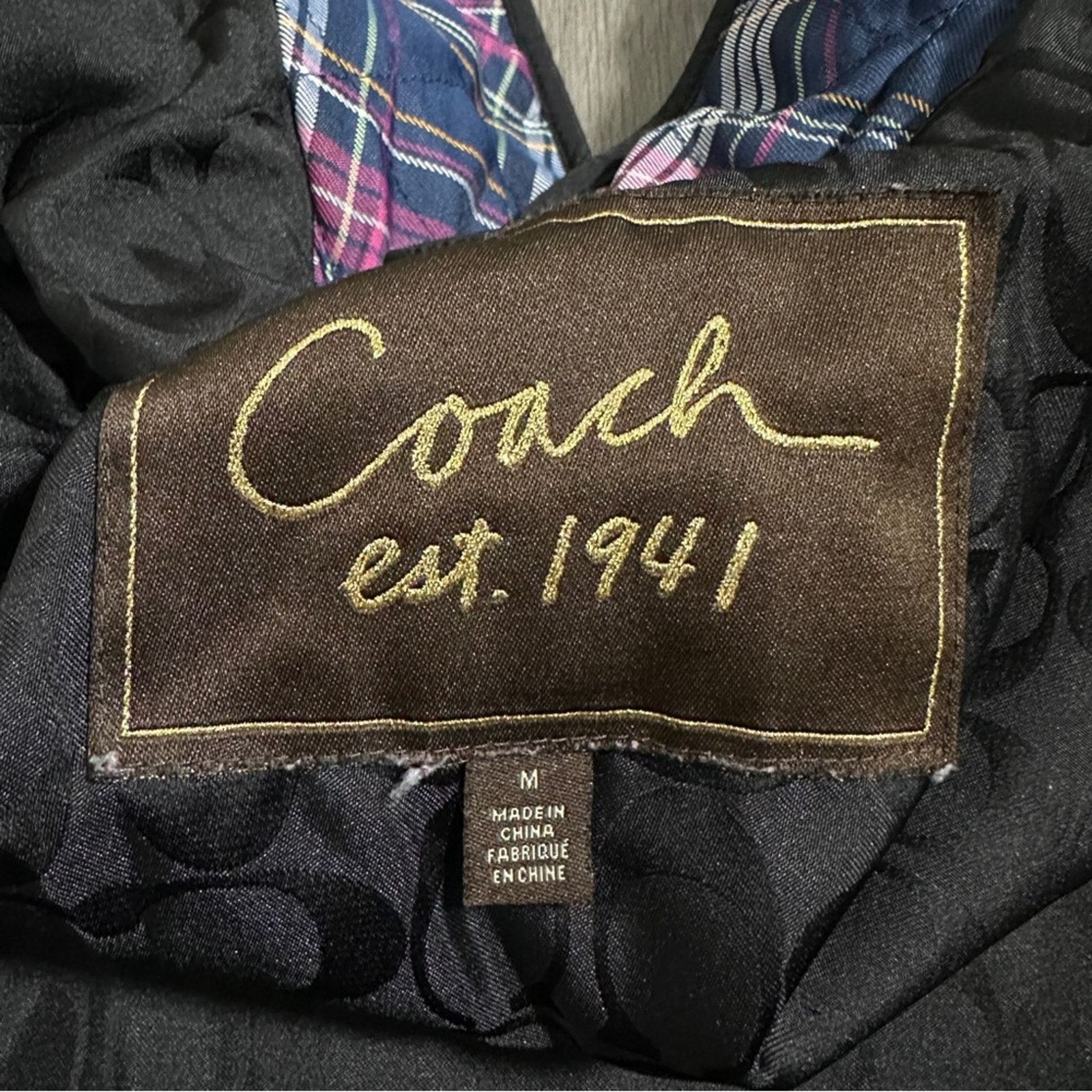 Coach Coach Quilted Plaid Print Long Sleeve Snap Front Jacket Sz M Size M / US 6-8 / IT 42-44 - 6 Thumbnail