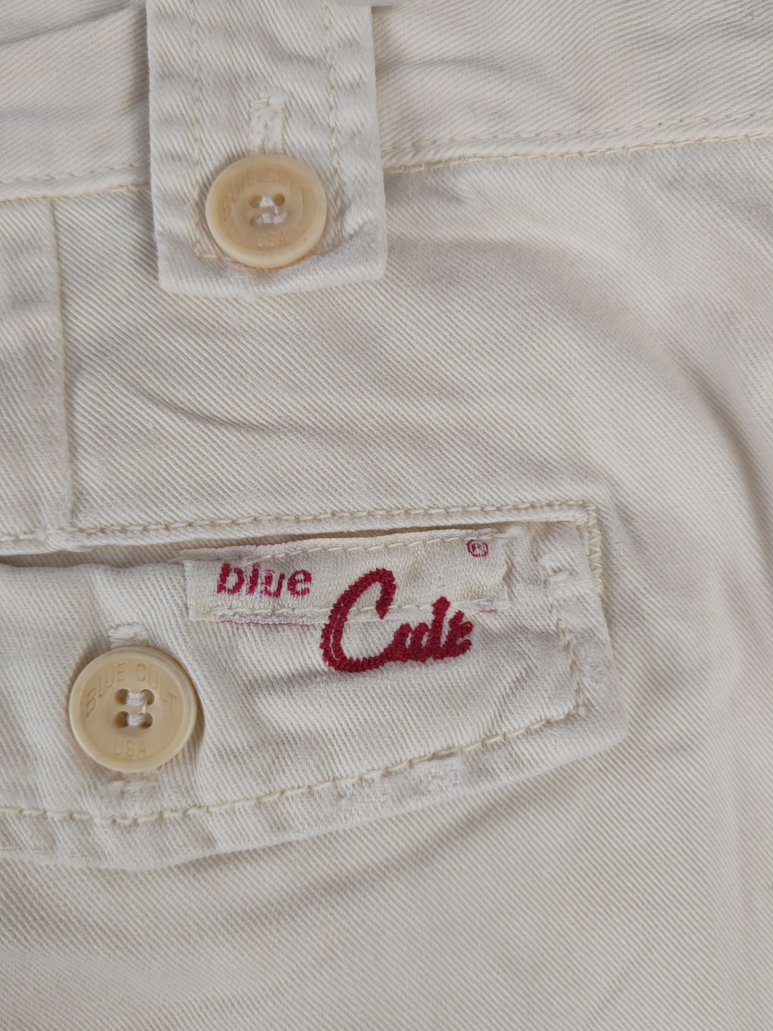 Japanese Brand DL Blue Cult Ivory Multipocket Tactical Cargo Pants #1791 Size 32" / US 10 / IT 46 - 10 Thumbnail